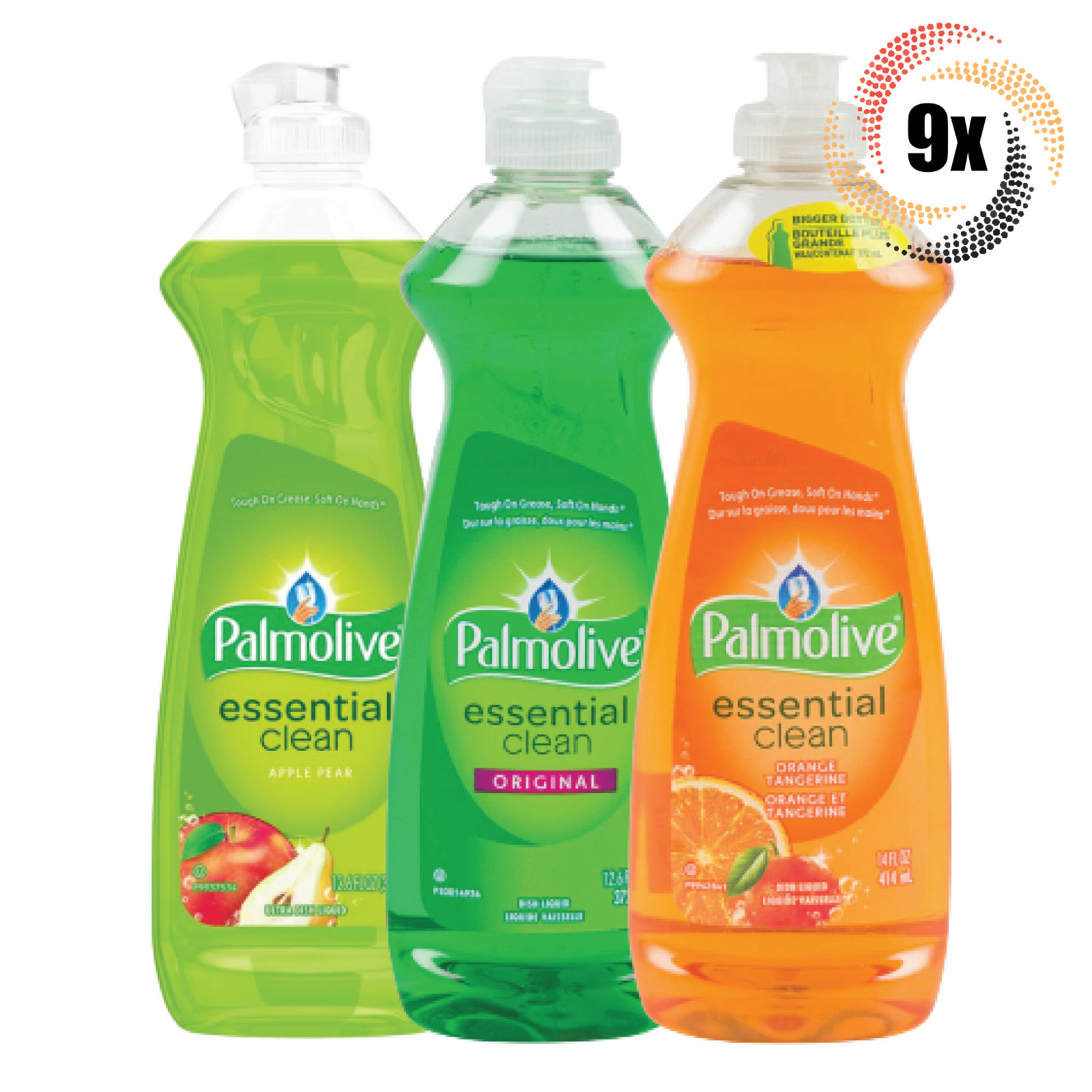 9x Bottles Palmolive Essential Clean Variety Dish Soap 12.6 fl oz | Mix & Match
