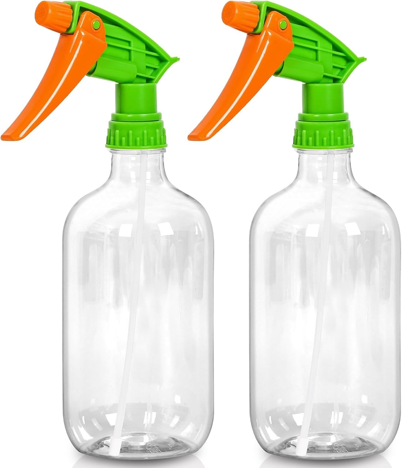 Versatile 2-Pack 16.9oz Spray Bottles with Adjustable Nozzle for Home & Garden
