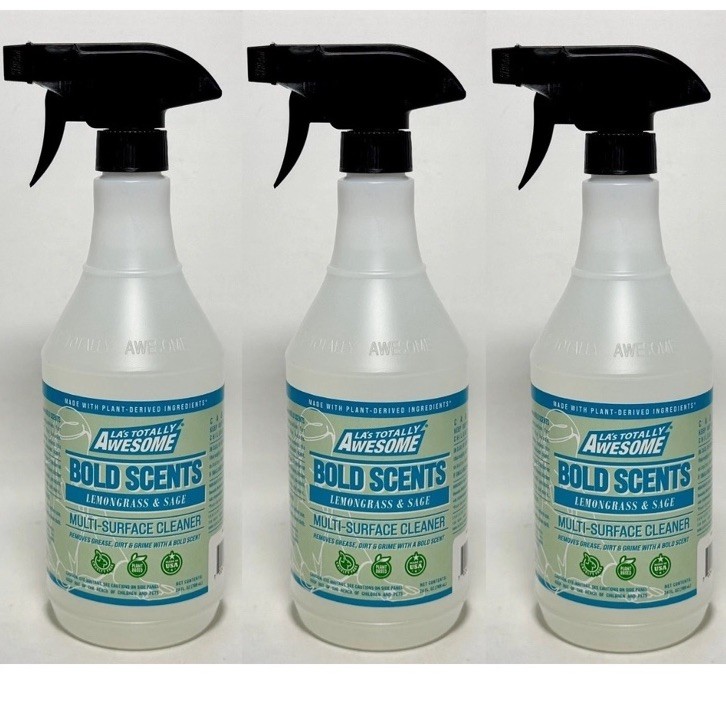 3 PACK- LA’s Totally Awesome Plant-Based Cleaner Removes Grease & Grime 24 Oz