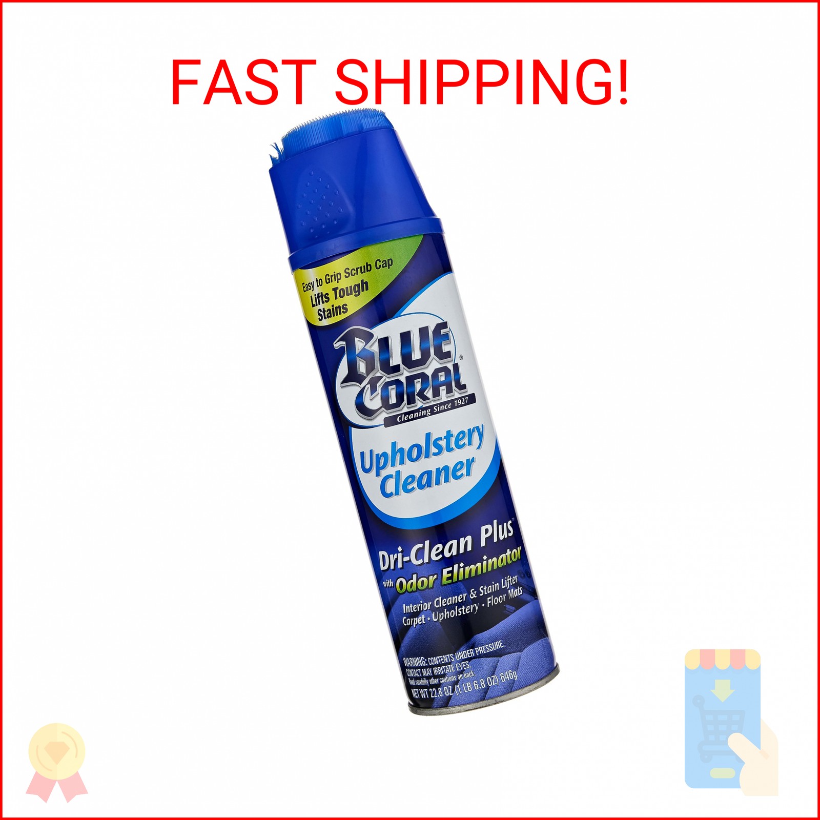 Blue Coral DC22 Upholstery Cleaner Dri-Clean Plus with Odor Eliminator, 22.8 oz.