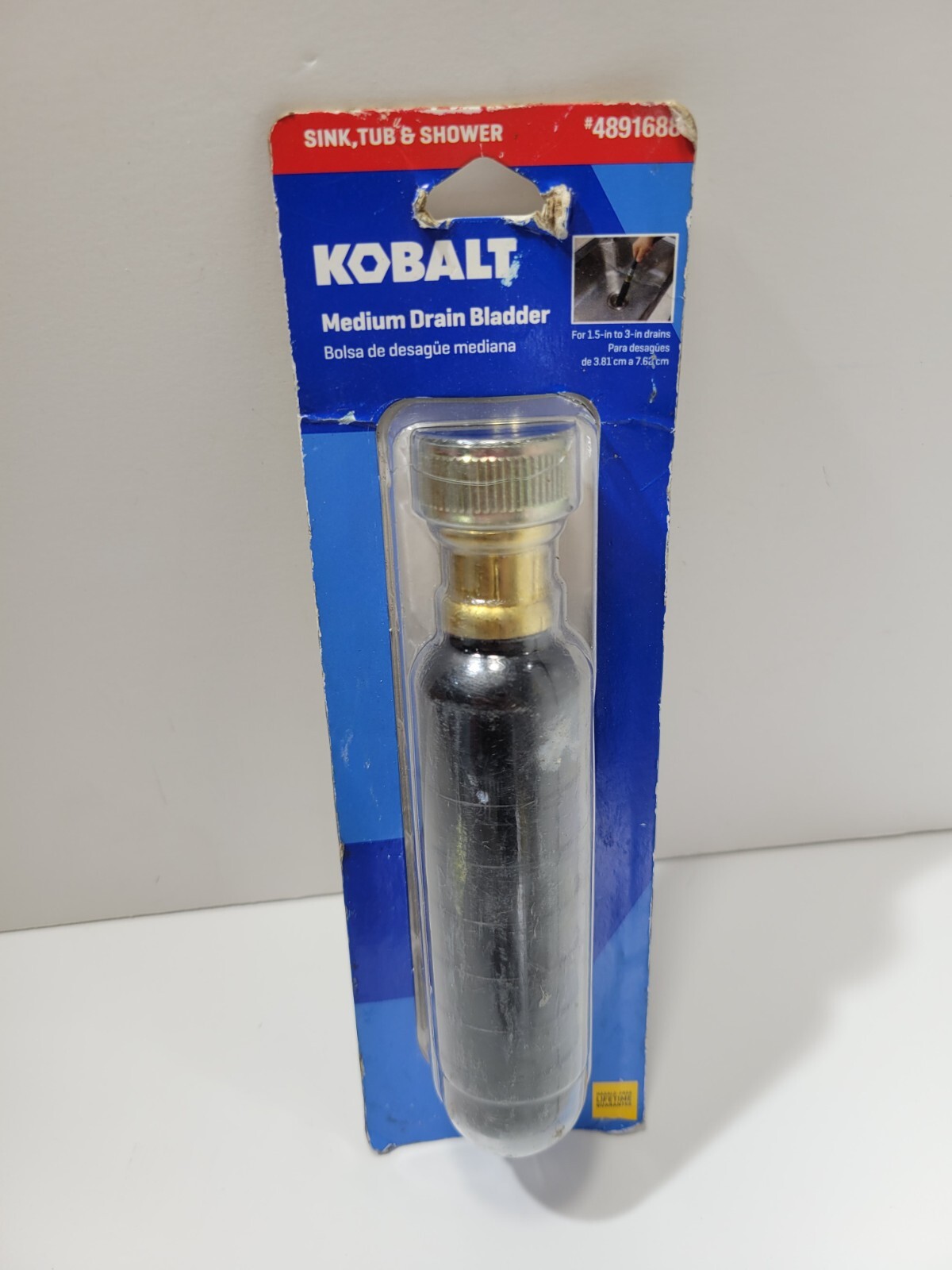 KOBALT Medium Drain Bladder Clog Cleaner Remover for 1.5in to 3in Drains 4891688