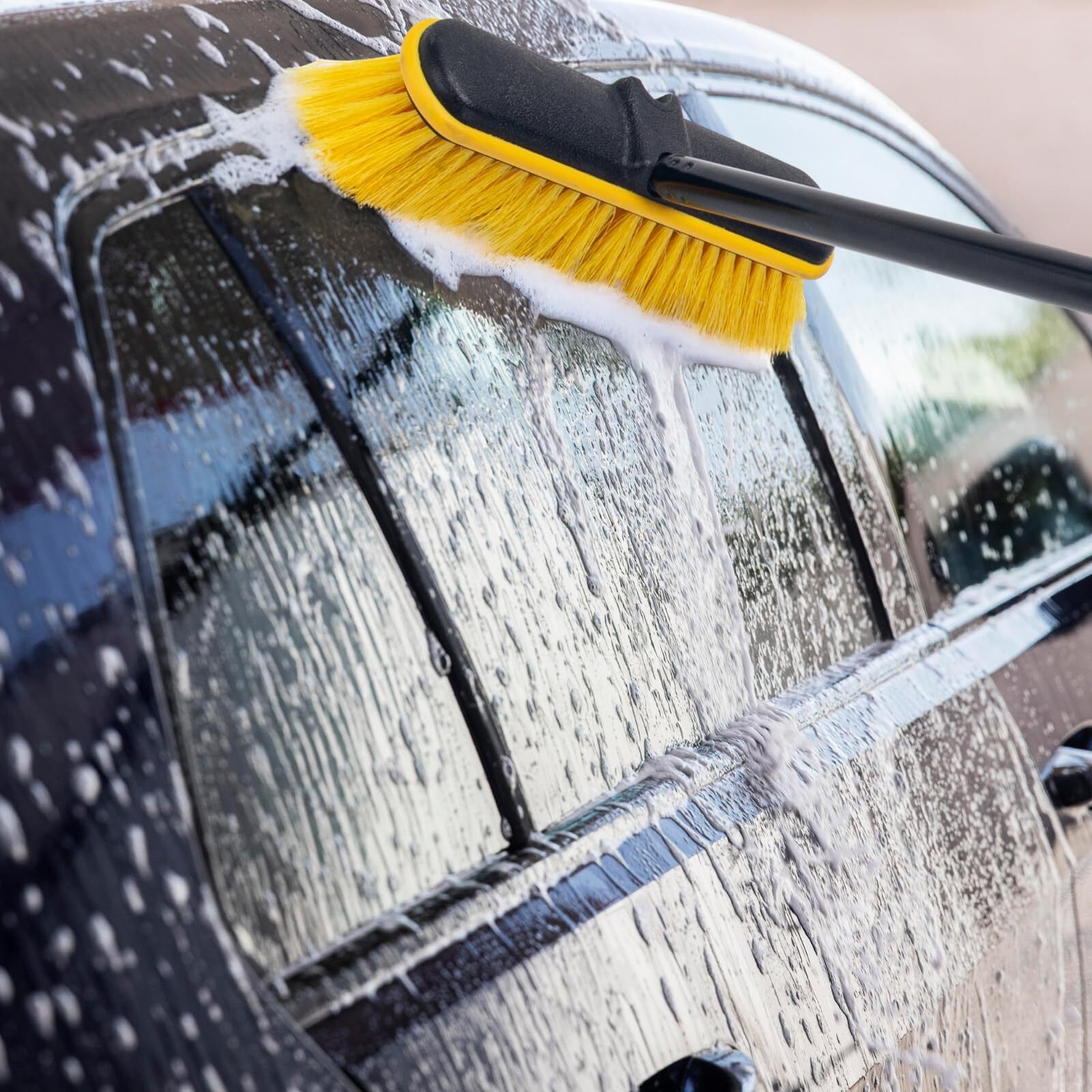 Long Handle Car Wash Brush 55” Soft Bristles for RV Boat Truck Cleaning