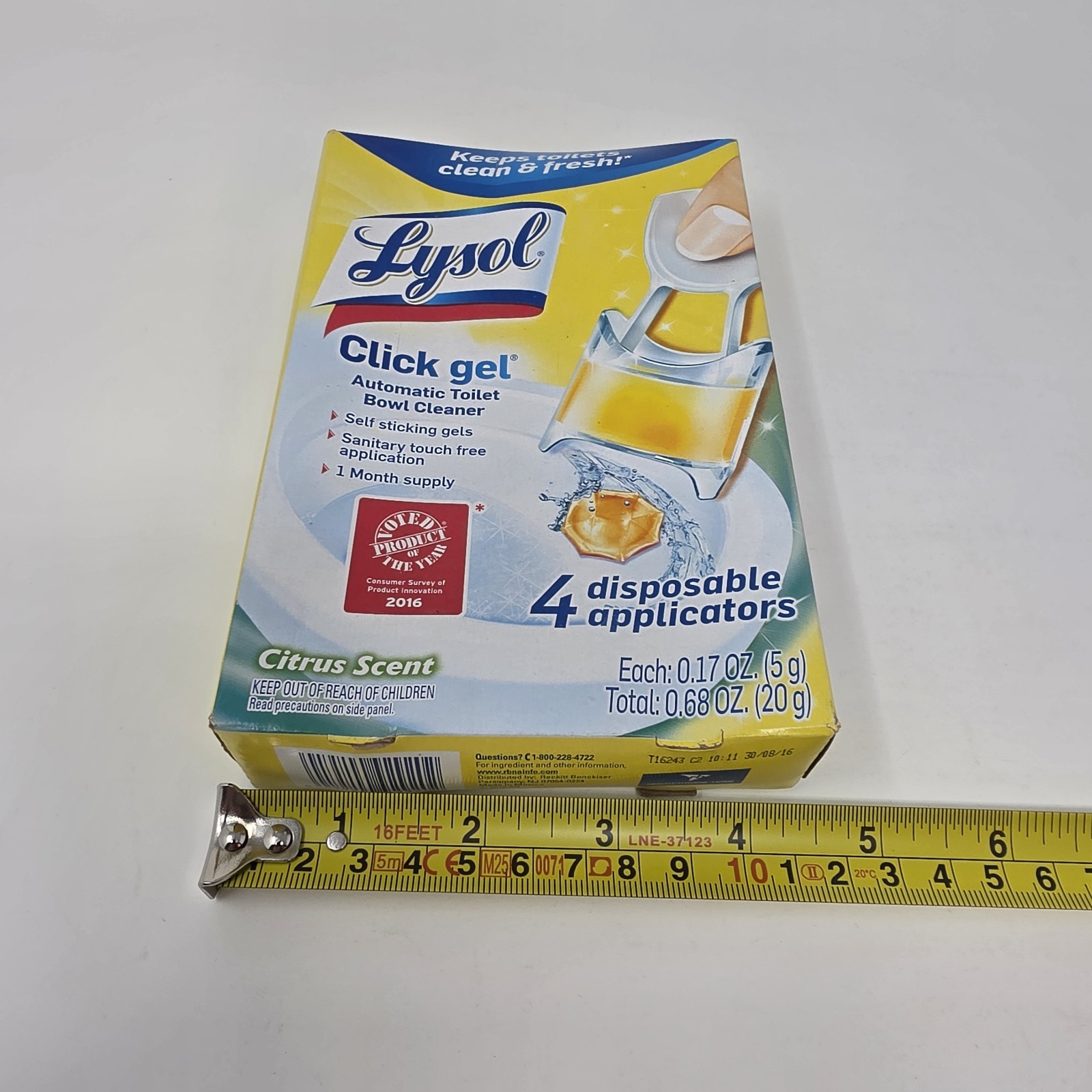2016 Sealed Lysol Click Gel Automatic Toilet Bowl Cleaner ~ Citrus Scent 4 Count
