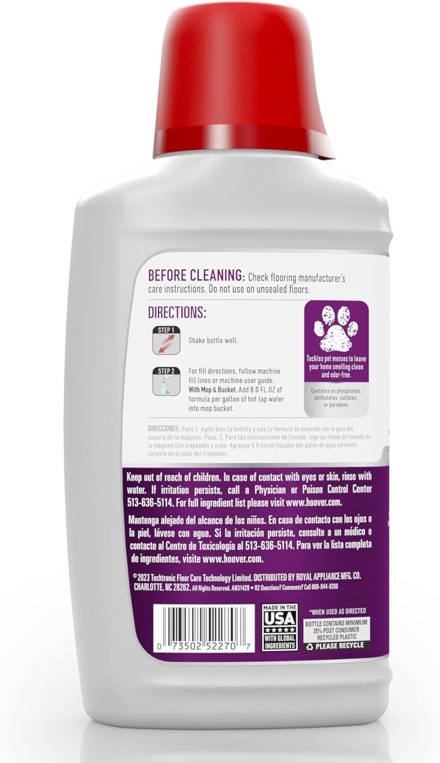 Hoover Multi Surface Hard Floor Area Rug Cleaning Solution 32 fl oz ~NEW~