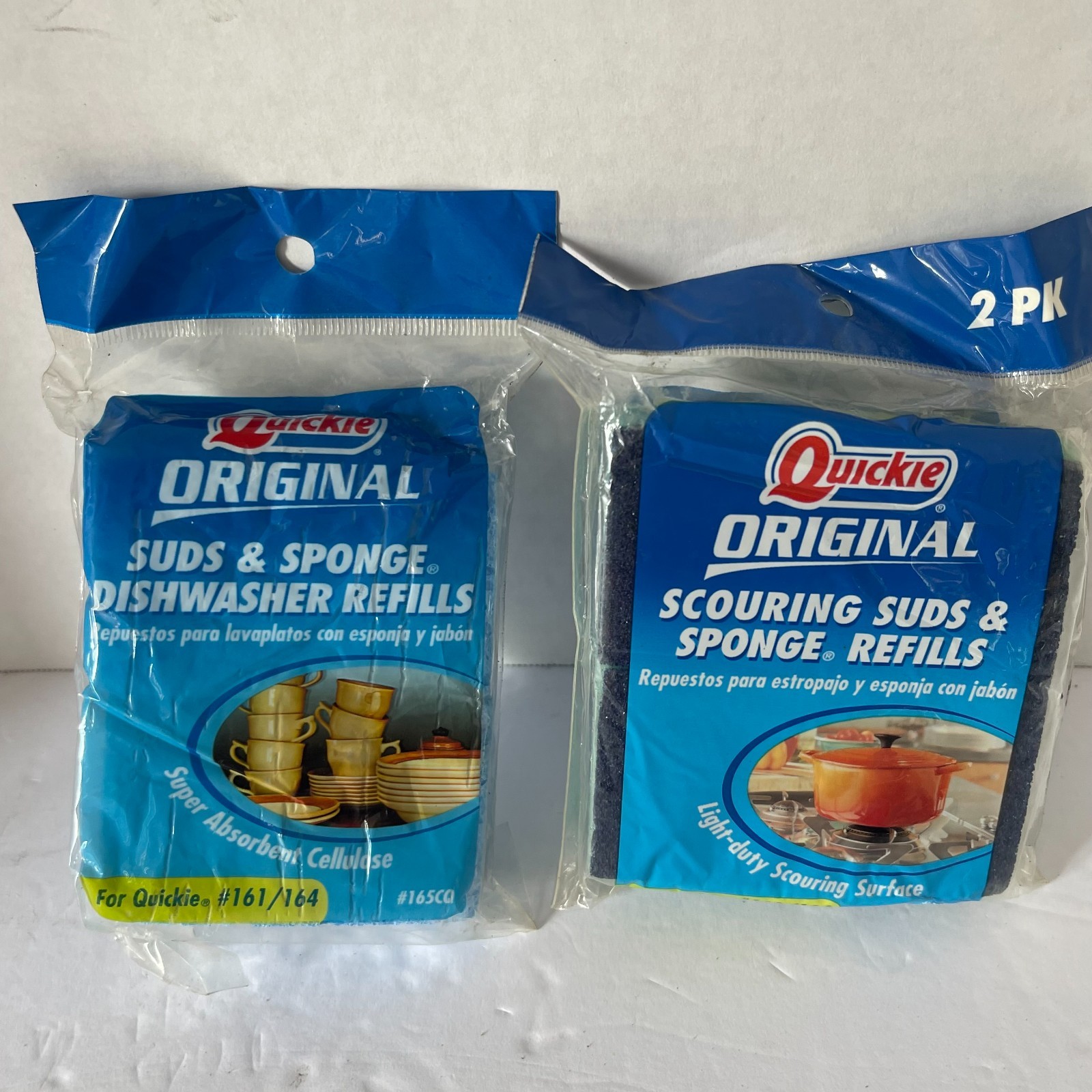 VTG 2 Packs of Quickie Original Suds & Sponge Refills Each Pack Has 2 #161/164