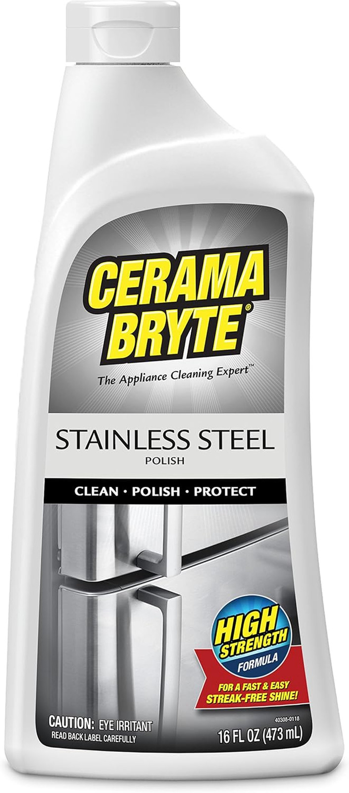 Cerama Bryte Stainless Steel Cleaner for Appliances, Streak-Free Shine and Prote
