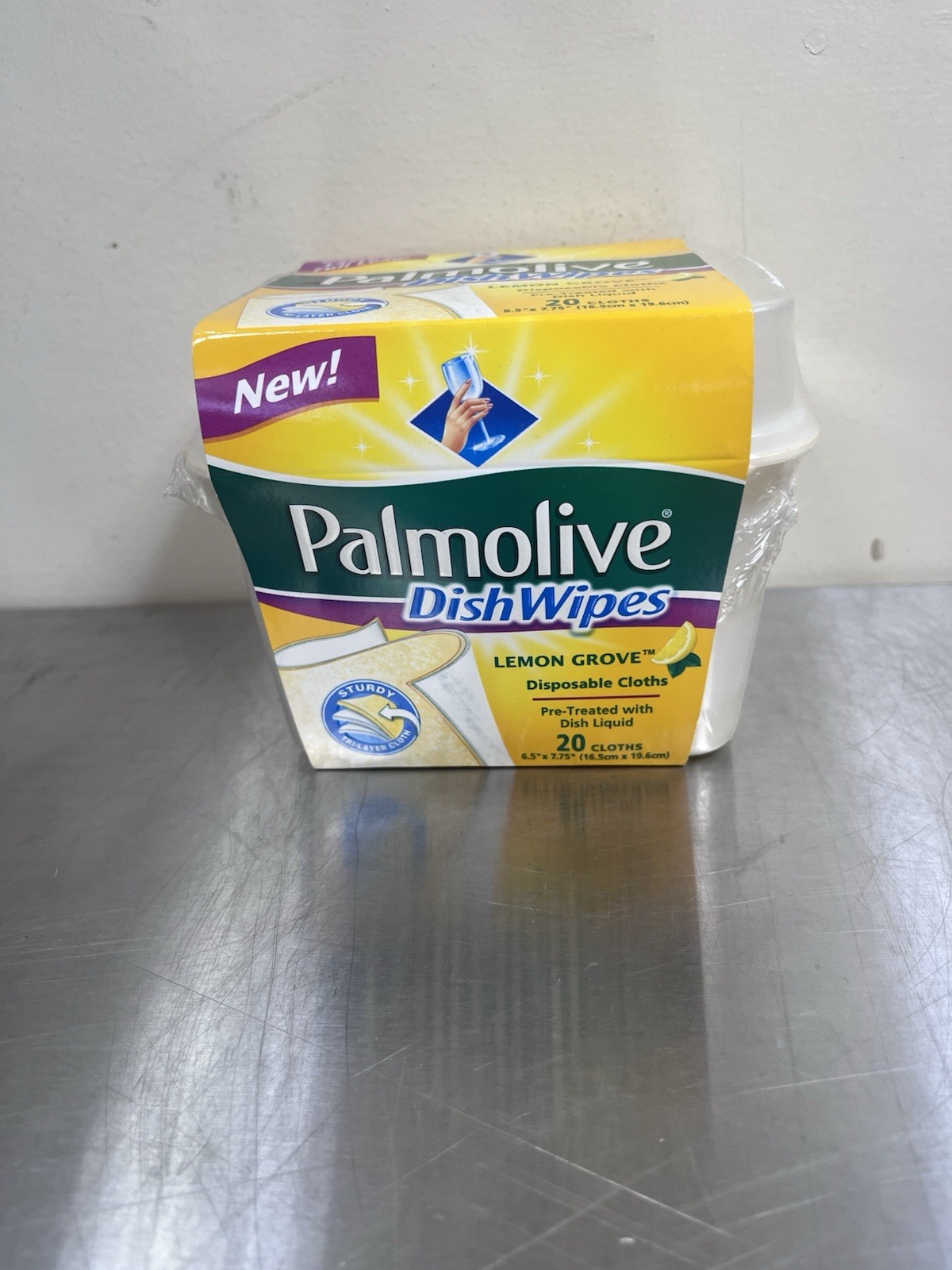 Discontinued! Palmolive Dish Wipes Lemon Grove Pretreated Disposable Cloths 20Ct