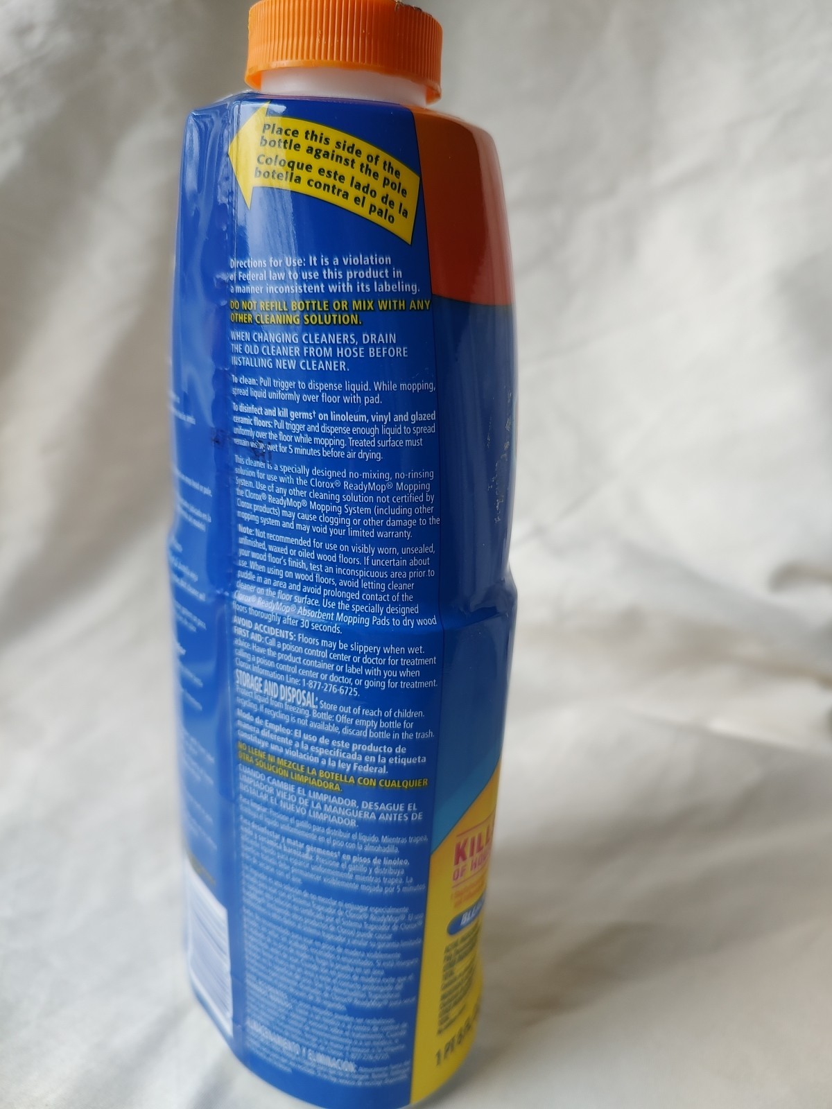 New Clorox Ready Mop Orange Energy Advanced Floor Cleaner Refill Bottle 24oz