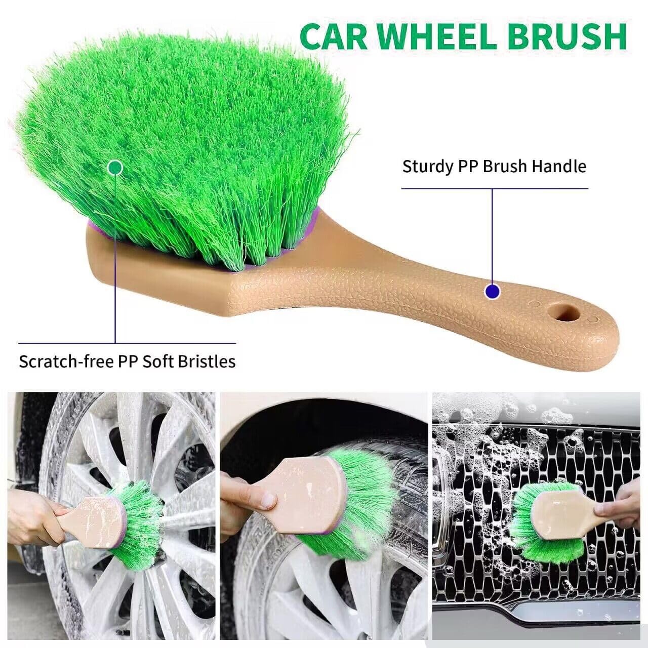 Car Wash Kit, 62” Car Wash Brush with Long Handle, Soft Bristle Scratch-Free…