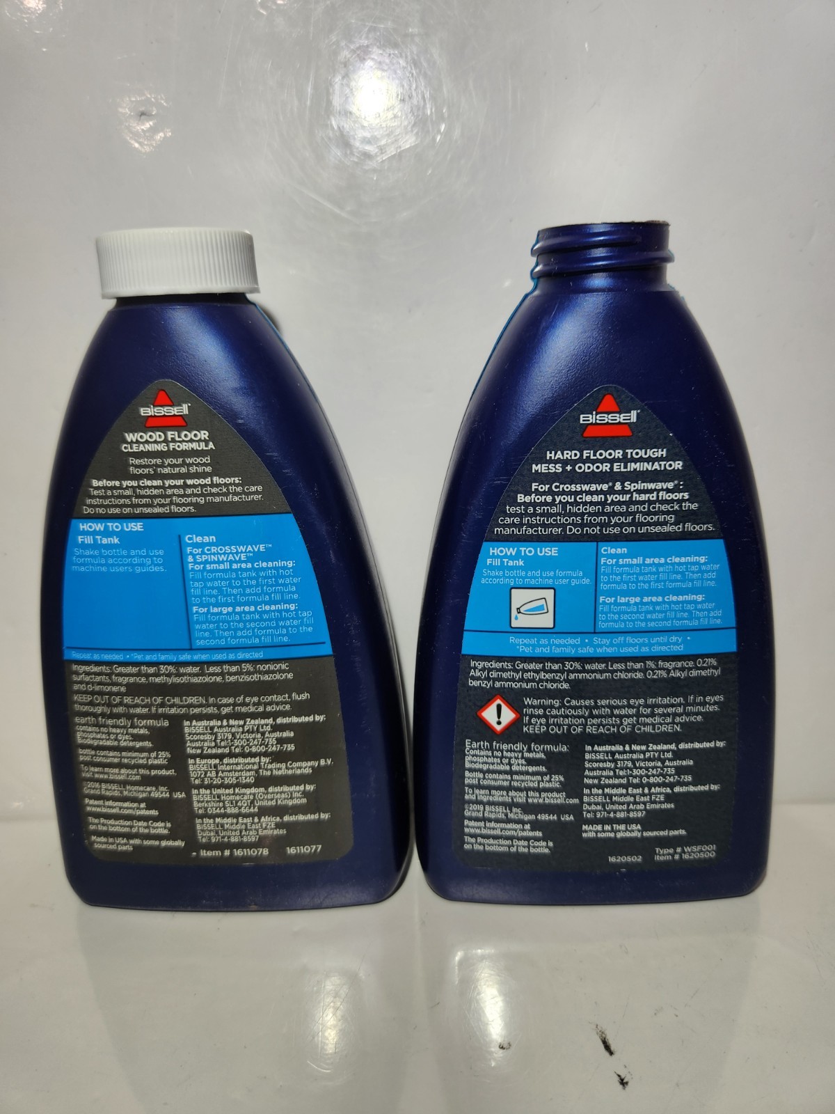 2 Bissell Wood/hard Floor Cleaning Formula 8oz for Bissell Crosswave &spin Wave