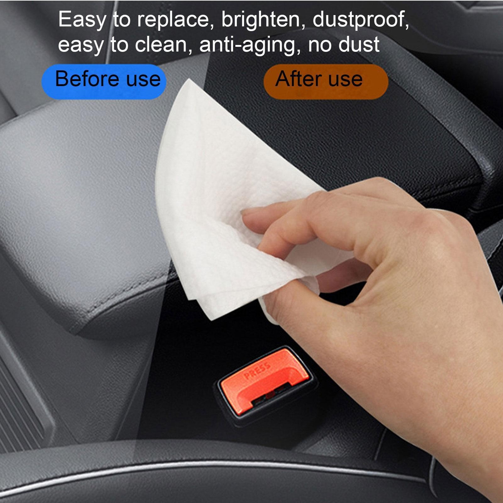 Car Leather Restoration Brightening Wipes 80PCS Leather Conditioning Wipes