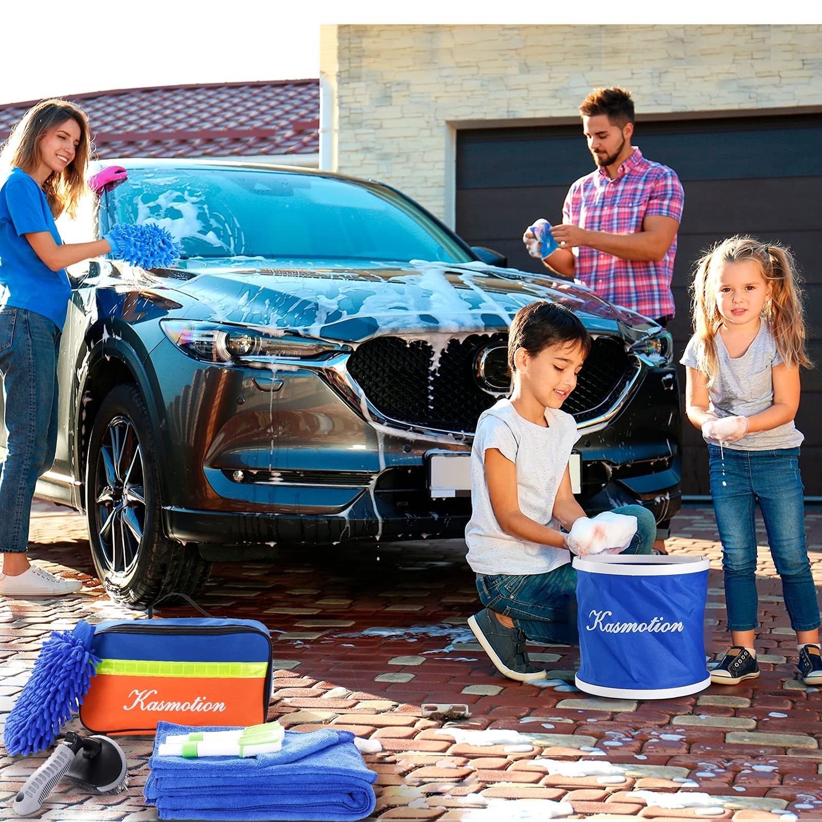 Car Wash Kit 18 Pcs Car Cleaning Kit Interior Detailing and Exterior With Case