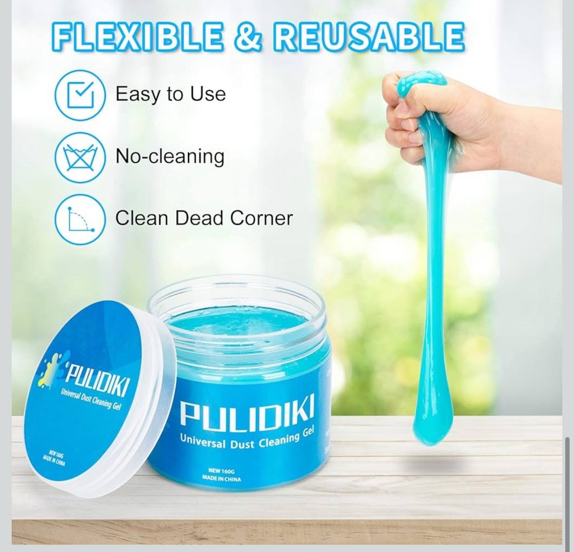 PULIDIKI Gel de Limpieza de Coche: Limpieza Perfecta para Interiores Impecables