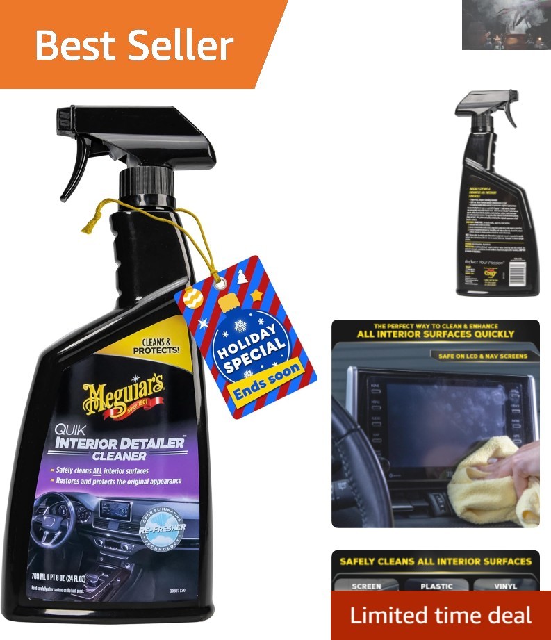 24 Oz Meguiar’s Interior Detailer Spray – Gentle Cleaner for Automotive Surfaces
