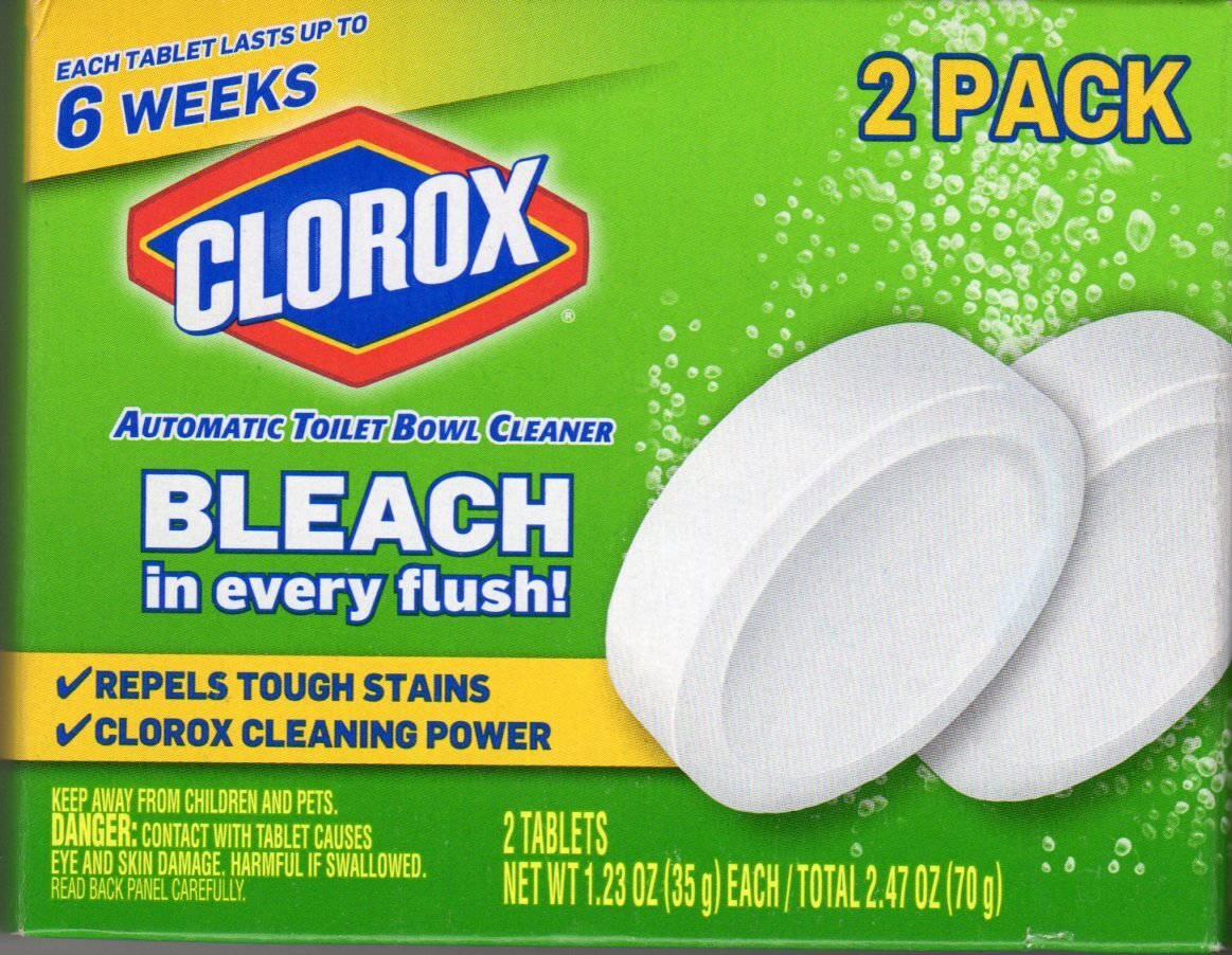 Clorox Automatic Toilet Bowl Cleaner Tablets 2 Pack Tough Stain Repellent