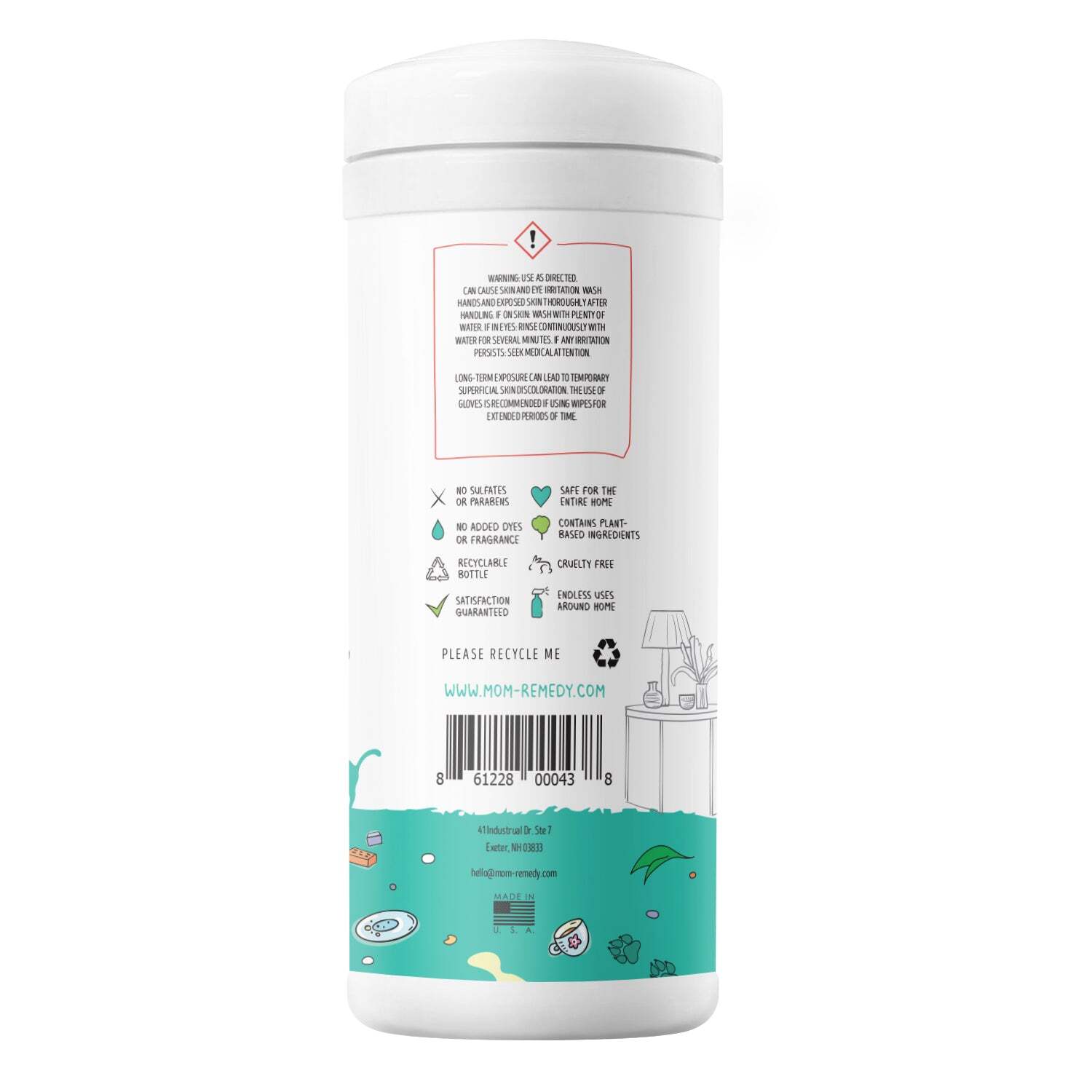 2-Pack MomRemedy Eco-Friendly and Non-Toxic Hydrogen Peroxide Wipes for All-purp