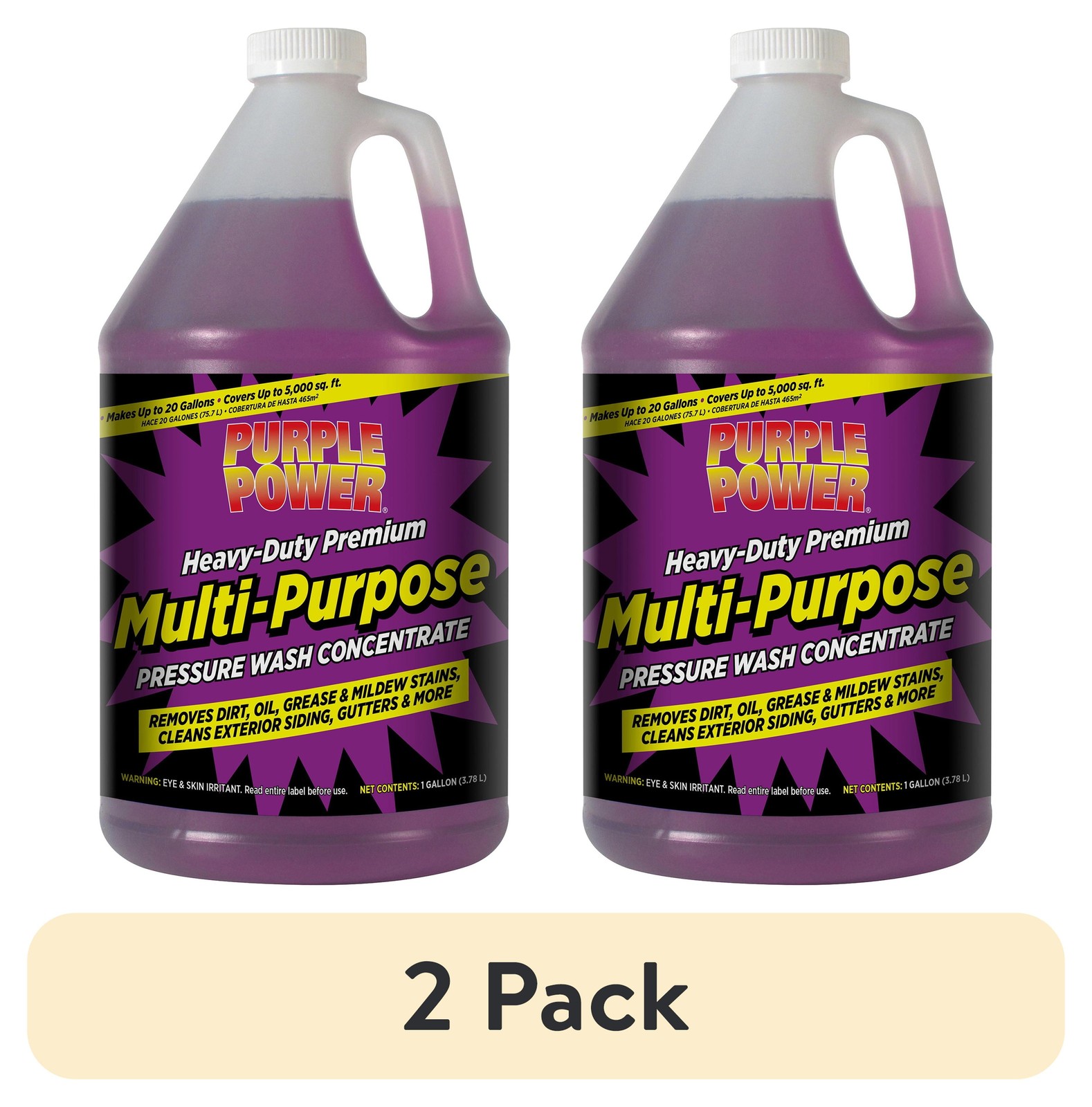(2 pack) Heavy-Duty Premium Multi-Purpose Pressure Wash, 1 Gallon delivery fast