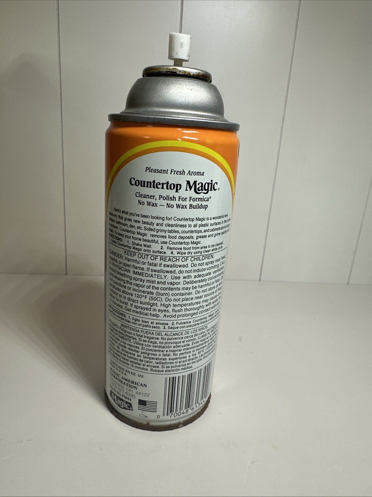 Vtg NOS New COUNTERTOP MAGIC 13 Oz Original Aerosol Spray Formica Laminate Full