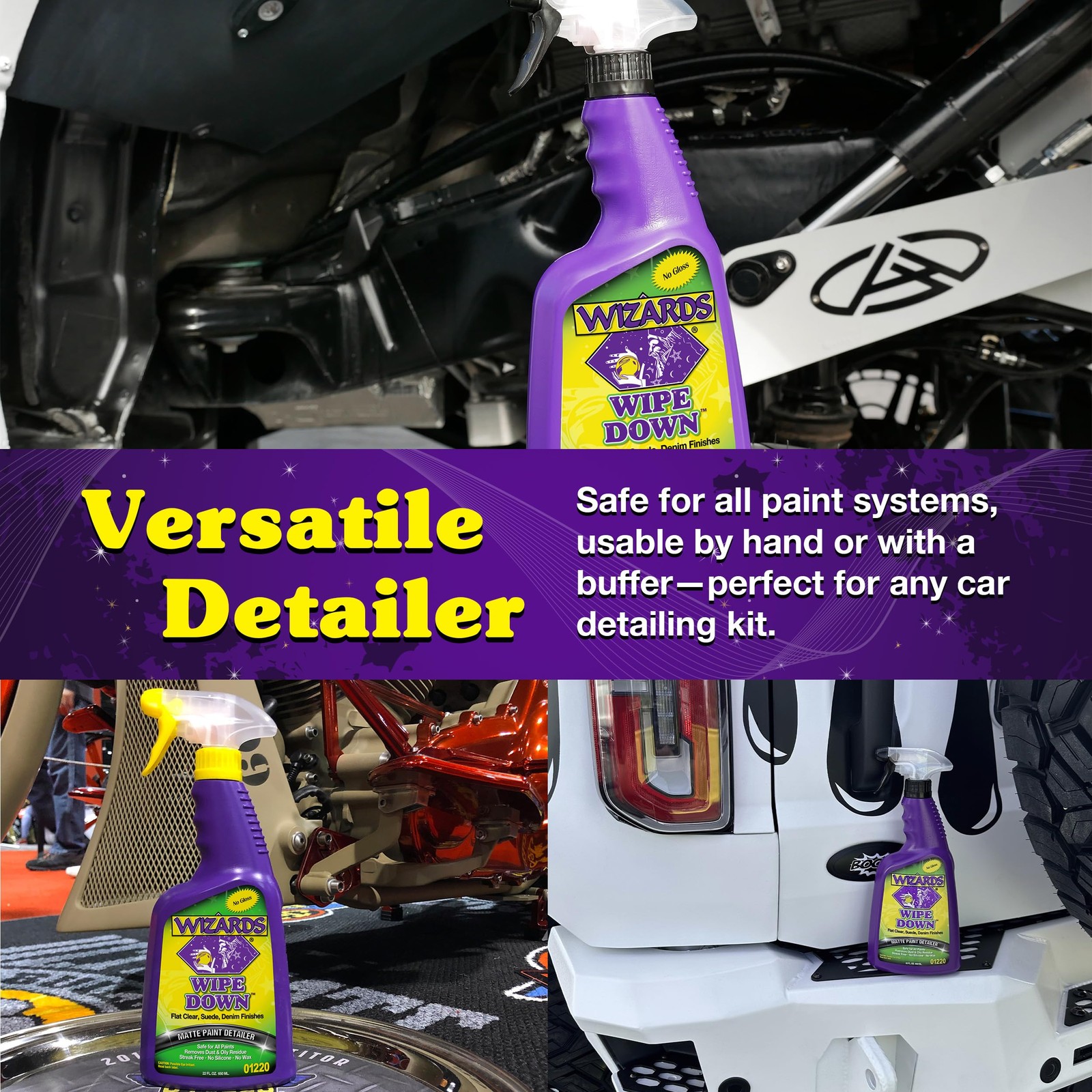 Automotive 22 oz Matte Detailer Spray for Cars and Motorcycles Streak Free Clean
