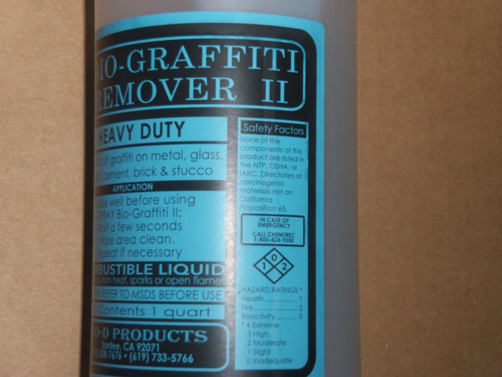 Bio-D Products, Bio – Graffiti Remover 2 ll, Cleaner Cleans Paint and Grafitti