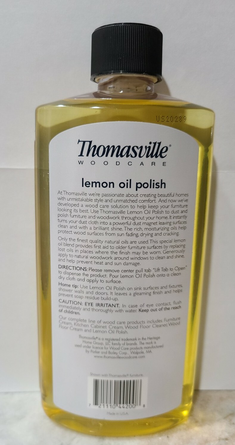 Thomasville Woodcare Lemon Oil Polish for beautiful wood, 16 fl oz , Made in USA