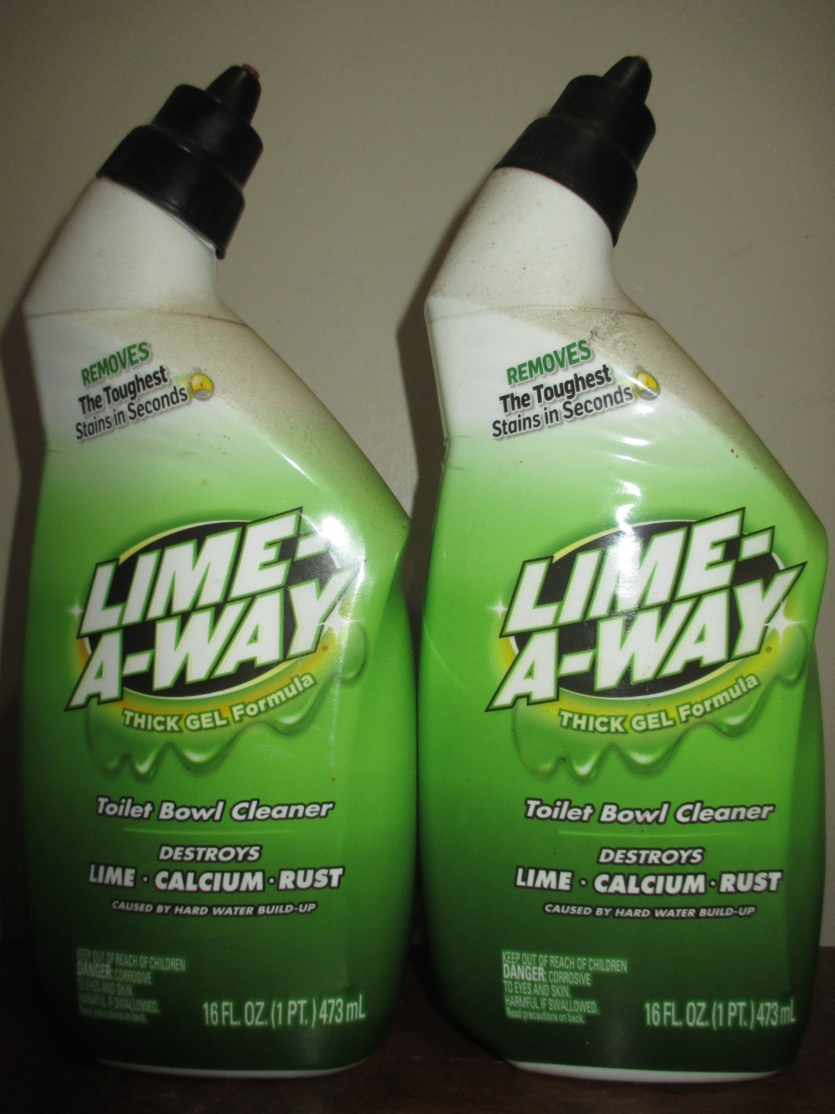 X2 Lime-A-Way THICK GEL FORMULA Toilet Bowl Cleaner Lime Calcium Rust 24oz