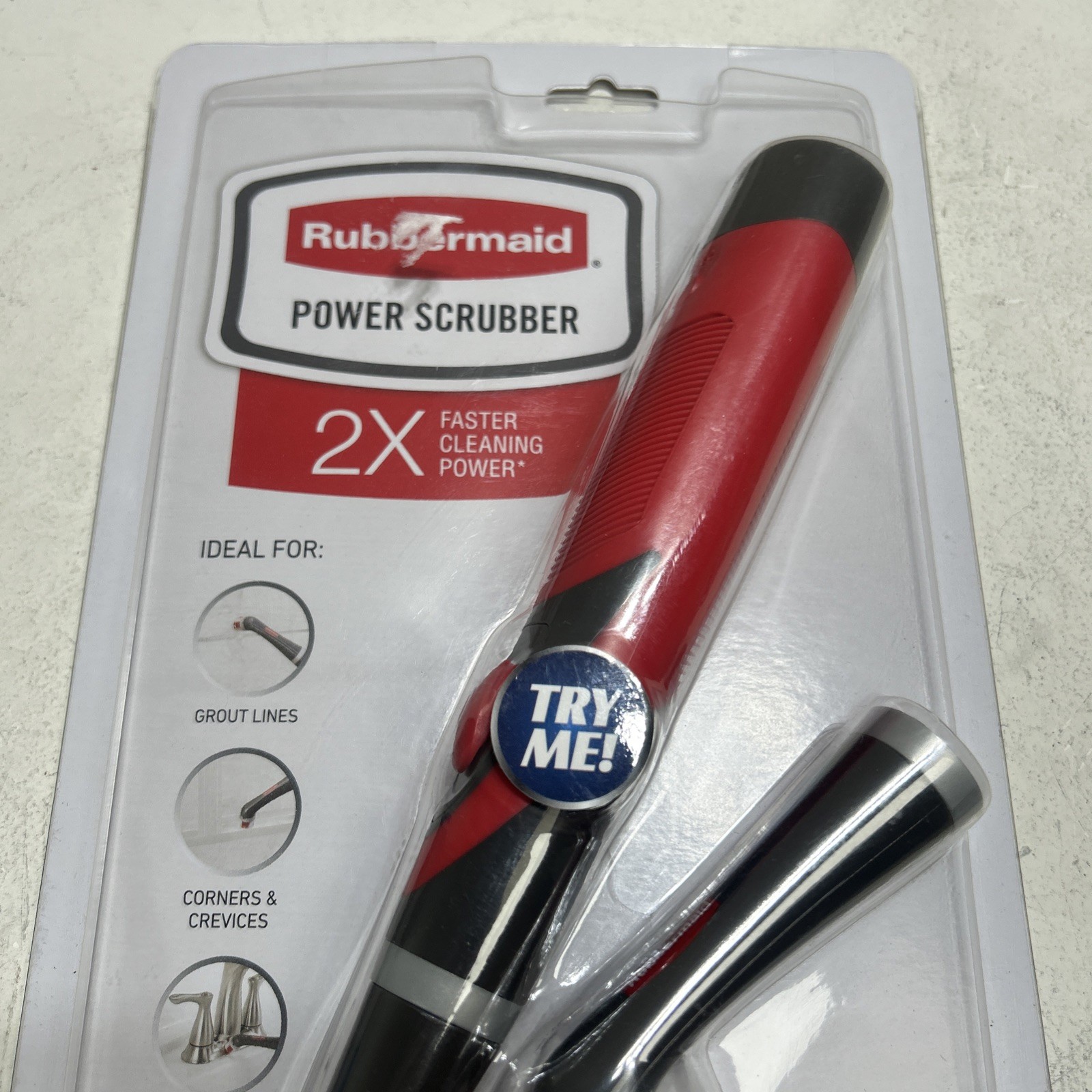 Rubbermaid Reveal Power Scrubber Grout & Tile Bathroom & Shower Cleaner – NEW!