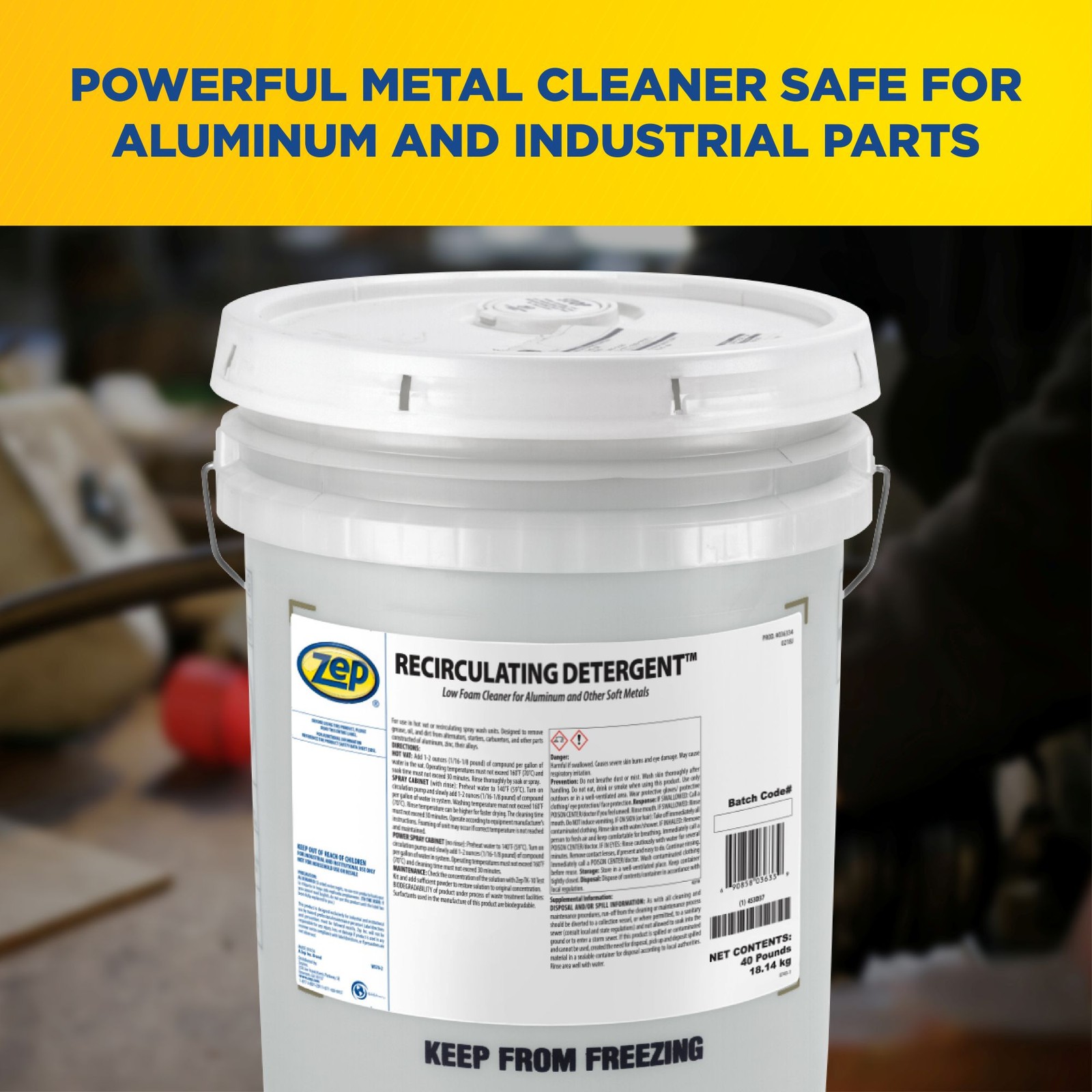 Zep Recirculating Detergent Powder – 40 lbs (1 Unit) 36334