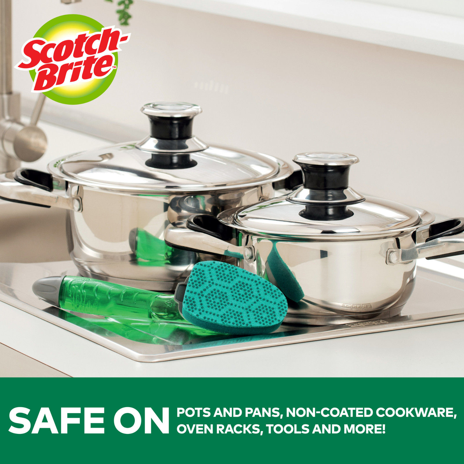 Scotch-Brite Scrub Dots Heavy Duty Dishwand Refills: 2-pack (Green)