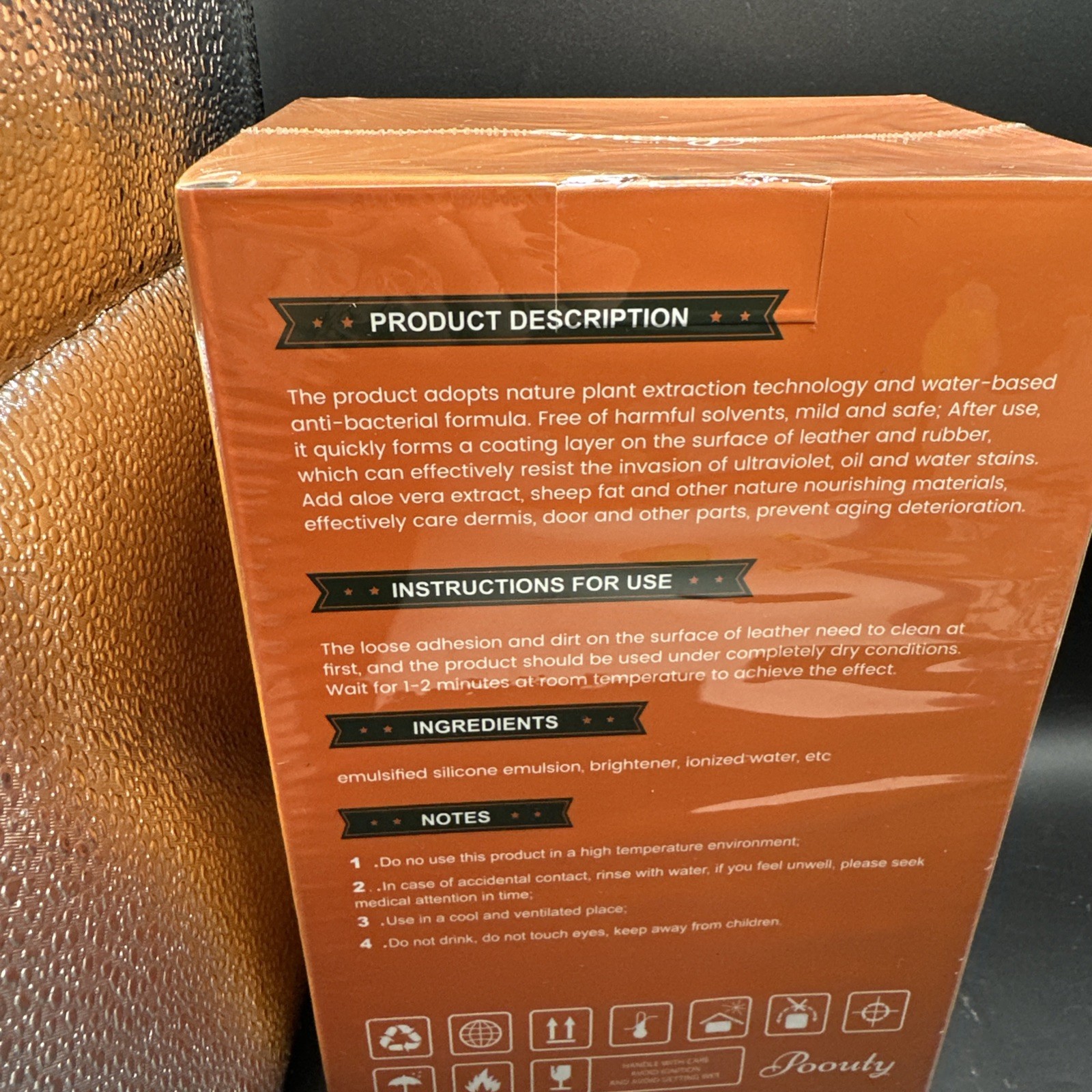 Poouty Leather Conditioner 500ml/16oz With Aloe Vera Extract