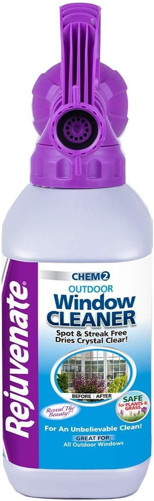 Dual System Outdoor Window Cleaner & House Siding Cleaner with Hose-End Attachme