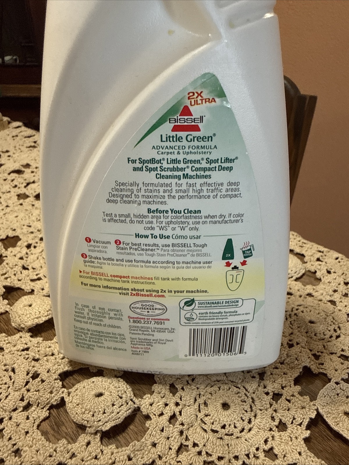 Bissell Little Green Formula Carpet Cleaner 2X Ultra Concentrated 32oz NEW