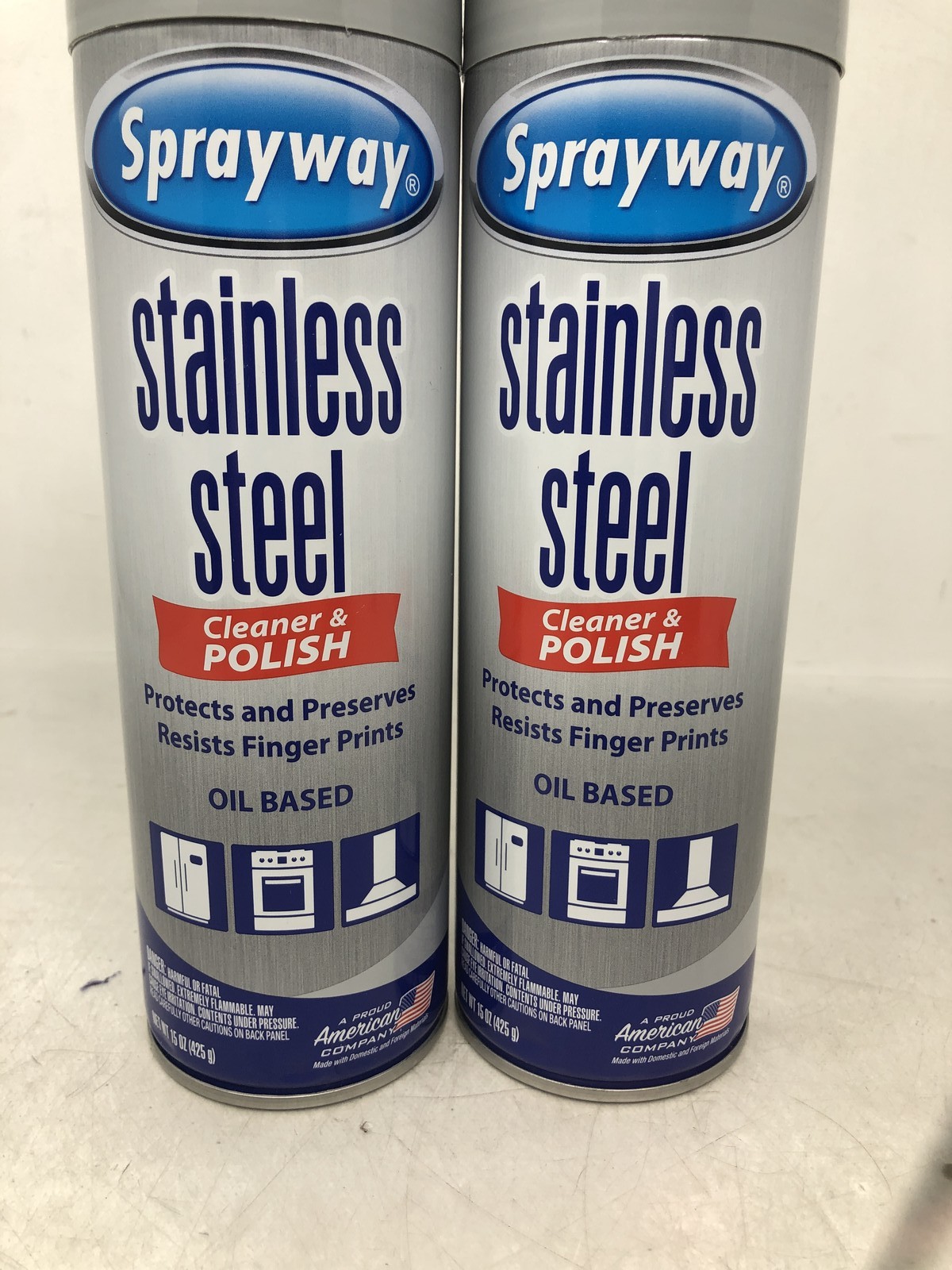 Sprayway Oil-based Stainless Steel Cleaner and Polish,Qty:2