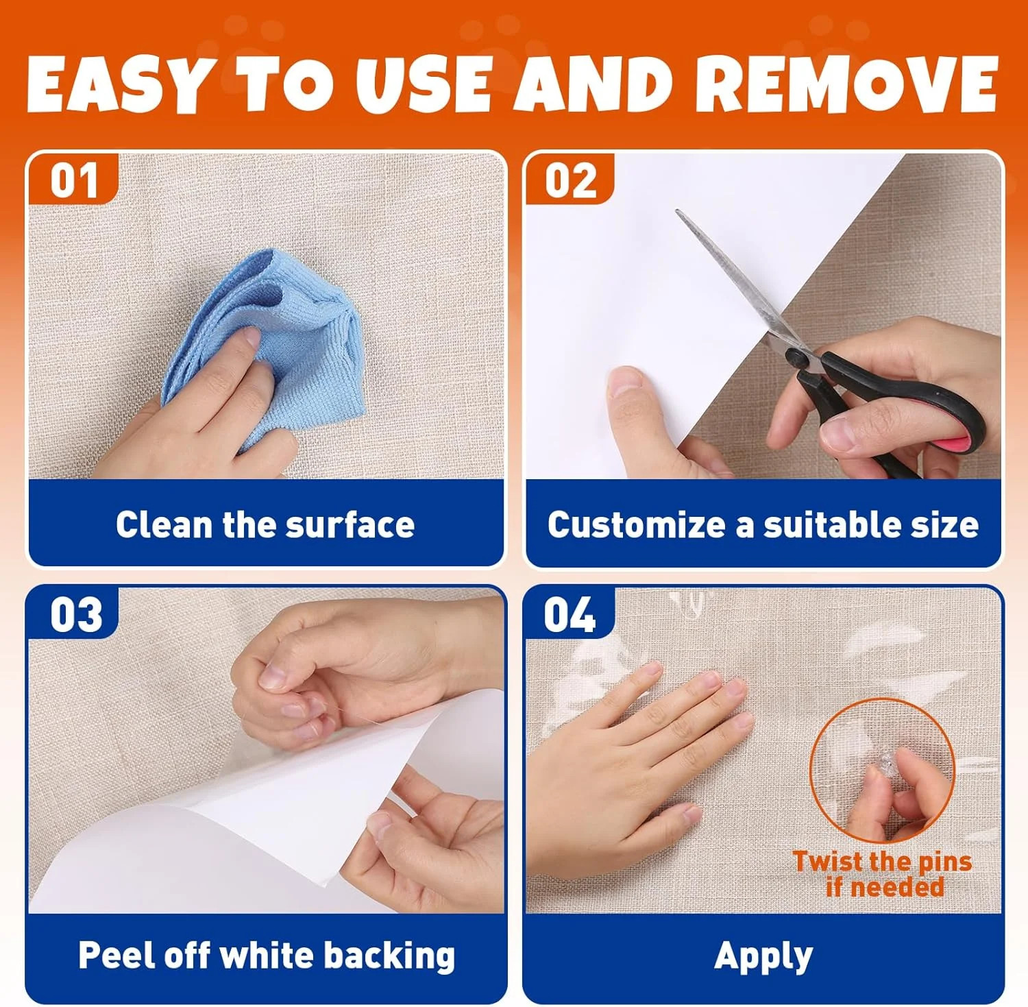 17Pack- Anti Cat Scratch Furniture Protector, Clear Couch Protector from Cat Cla