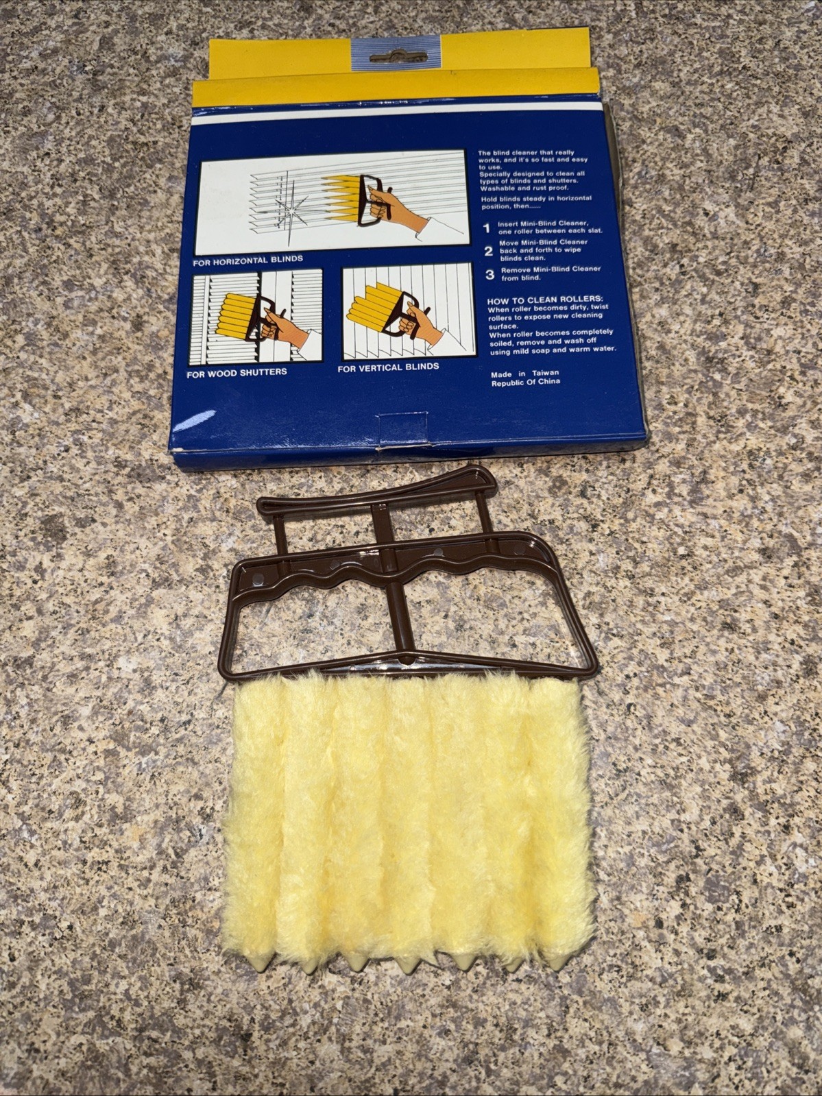 MINI BLIND CLEANER Window Venetian 7 Rollers 4”Dusting Cleaner Tool Duster Brush