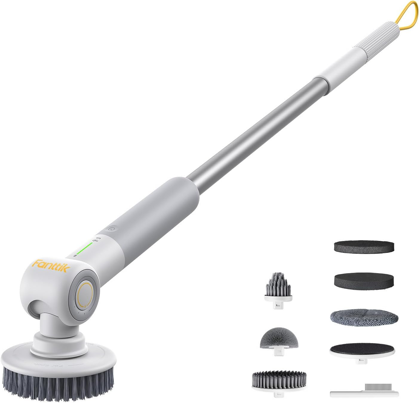 Flip G9 Pro Electric Scrubber, Voltipulse Motor, Dual-Speed Cleaner with 6 Brush