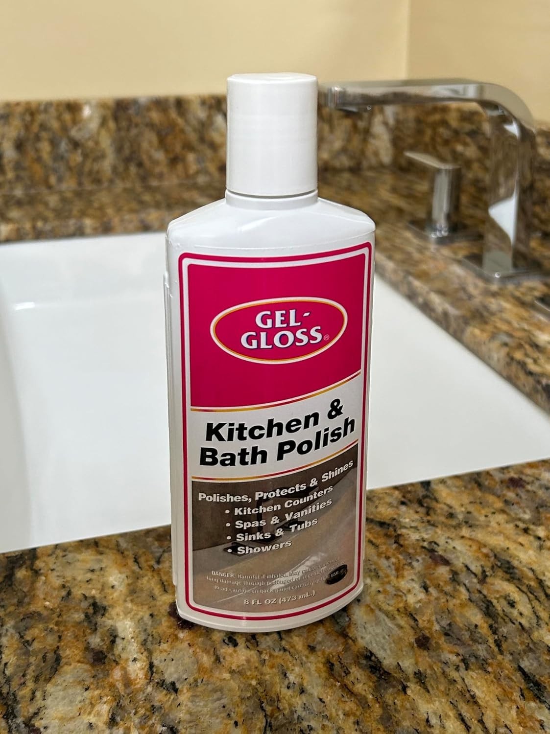 Indusies Gel-Gloss Kitchen and Bath Cream Wax Polish, 8 Fluid Ounces -GG-8