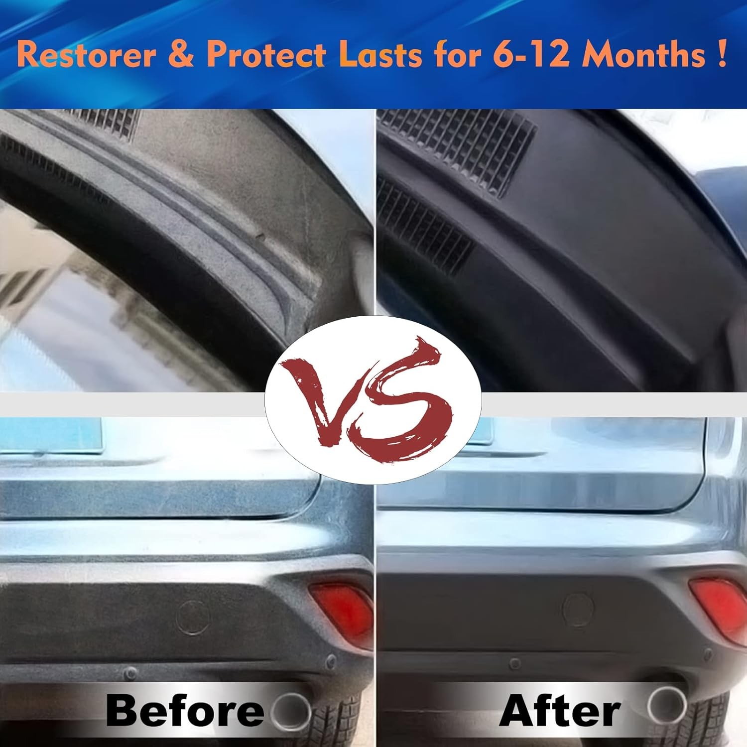 Plastic Outdoor Color Restorer for Cars 50ml, Ceramic Coating Trim Restores Fade
