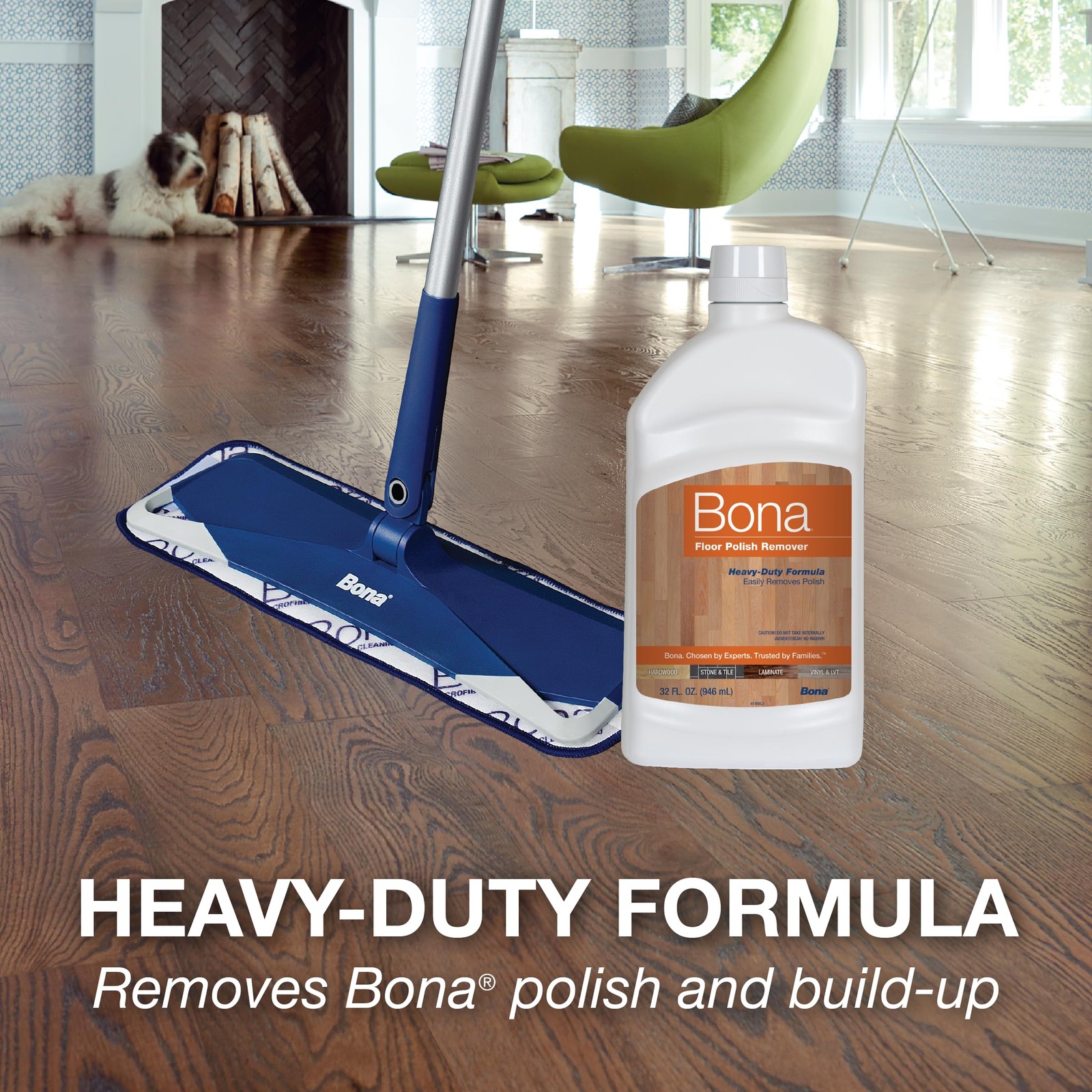 Bona Floor Polish Remover 32 Fl Oz Covers 200 Sq Ft
