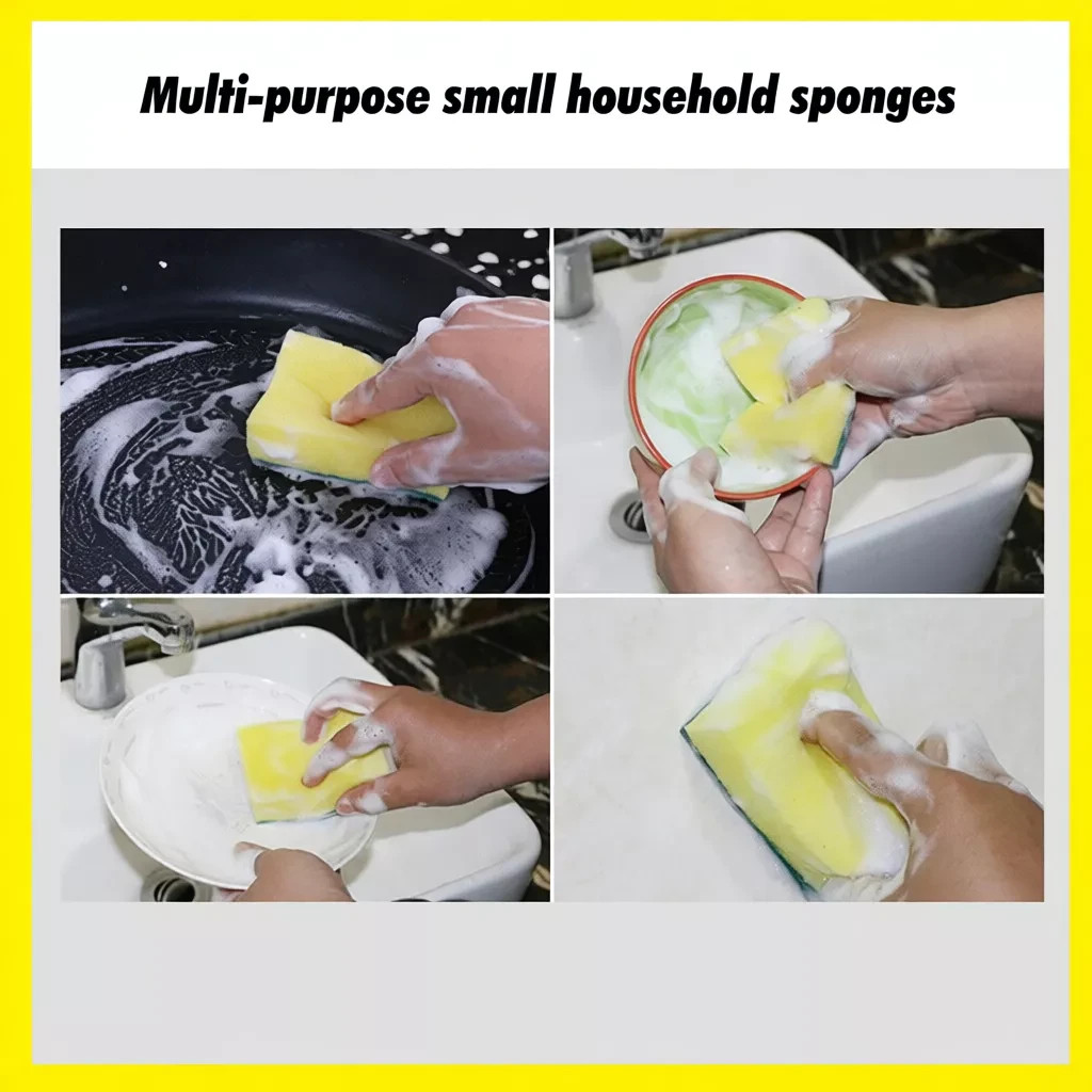 Ganso sponged scourer x 7pcs 9cm x 6cm x 3cm