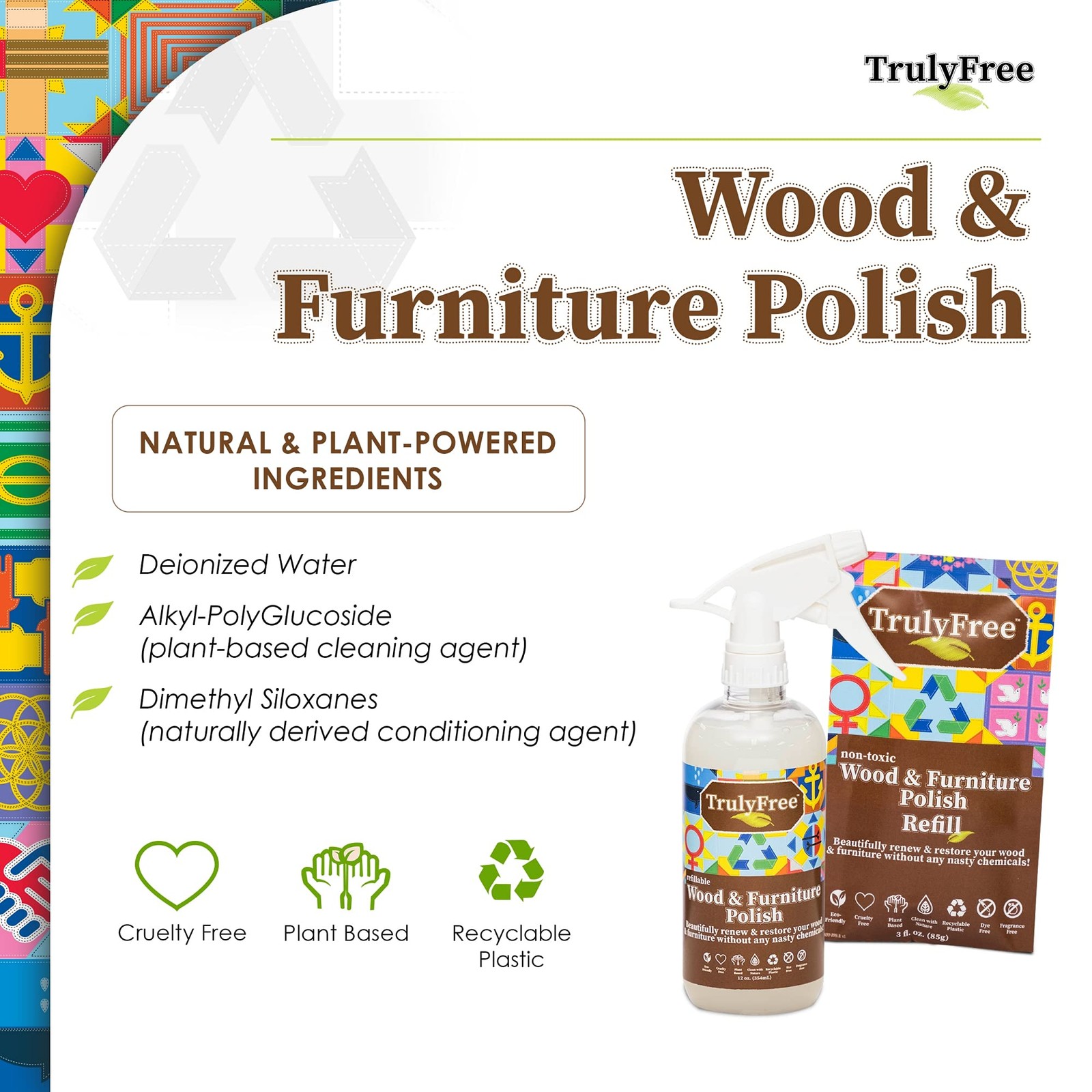 Natural Wood Cleaner & Furniture Polish – Leather Cleaner, Vinyl, Furniture &…