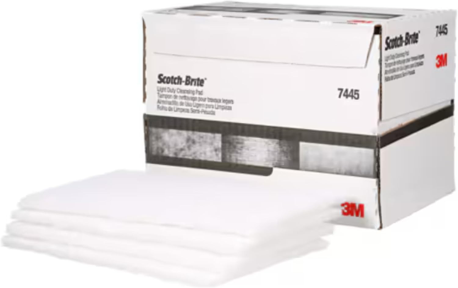Scotch-Brite 7445 Light Cleansing Hand Pads, 6 in x 9 in, White, Ultra Fine A…