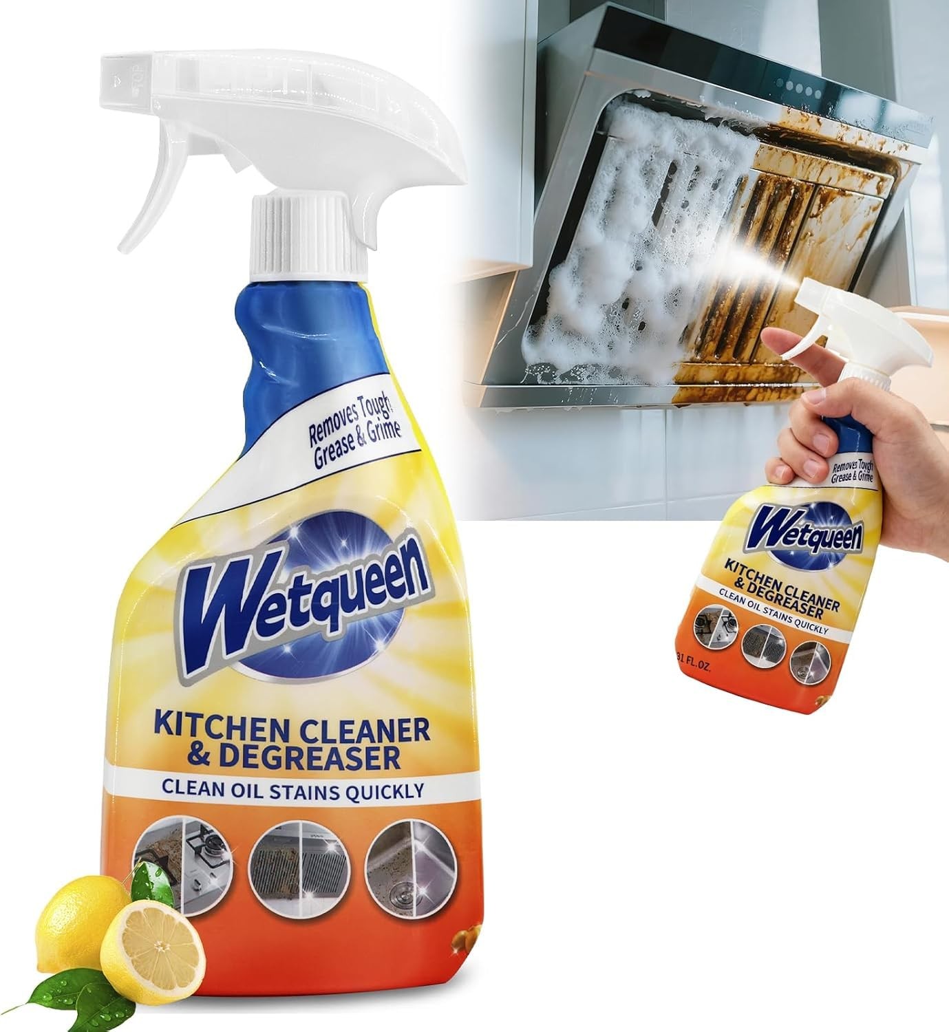 All Purpose Cleaner Spray, Heavy Duty Kitchen Degreaser Foam & Stubborn Stain…