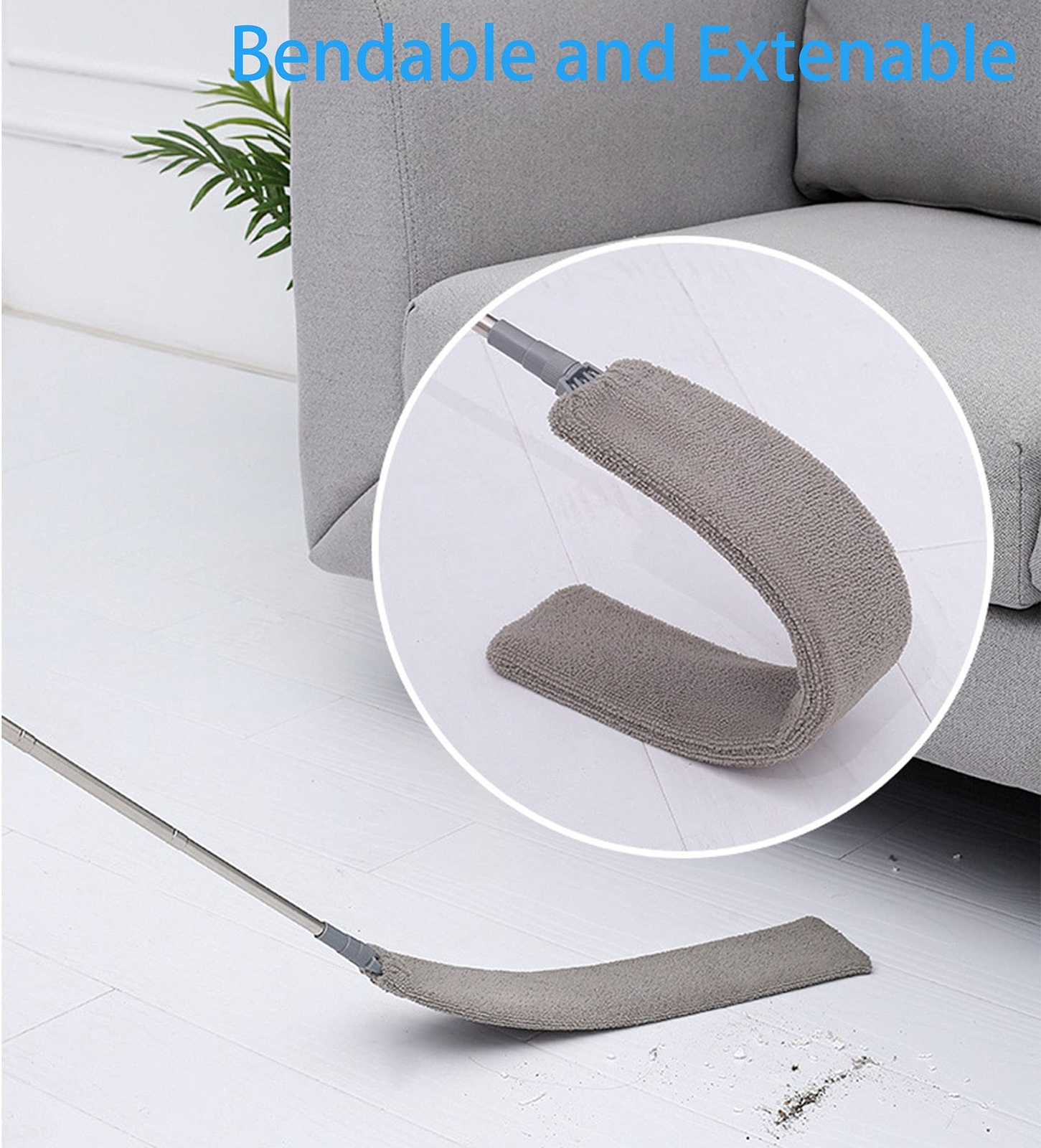 Upgraded Under Appliance Cleaning Gadgets Microfiber Gap Duster Skinny Flat Dust