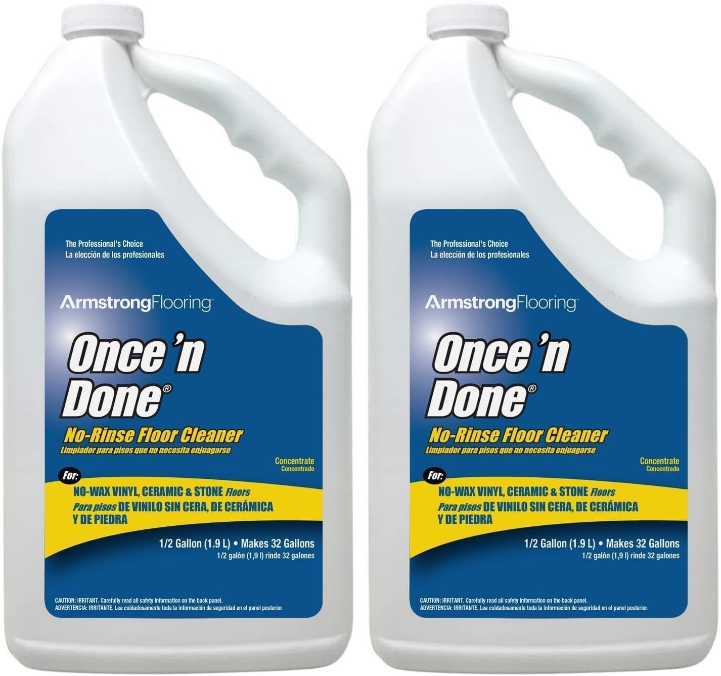 Once’n Done Floor Cleaner Citrus 2x 64oz Bulk Pack – Super Concentrated Formula