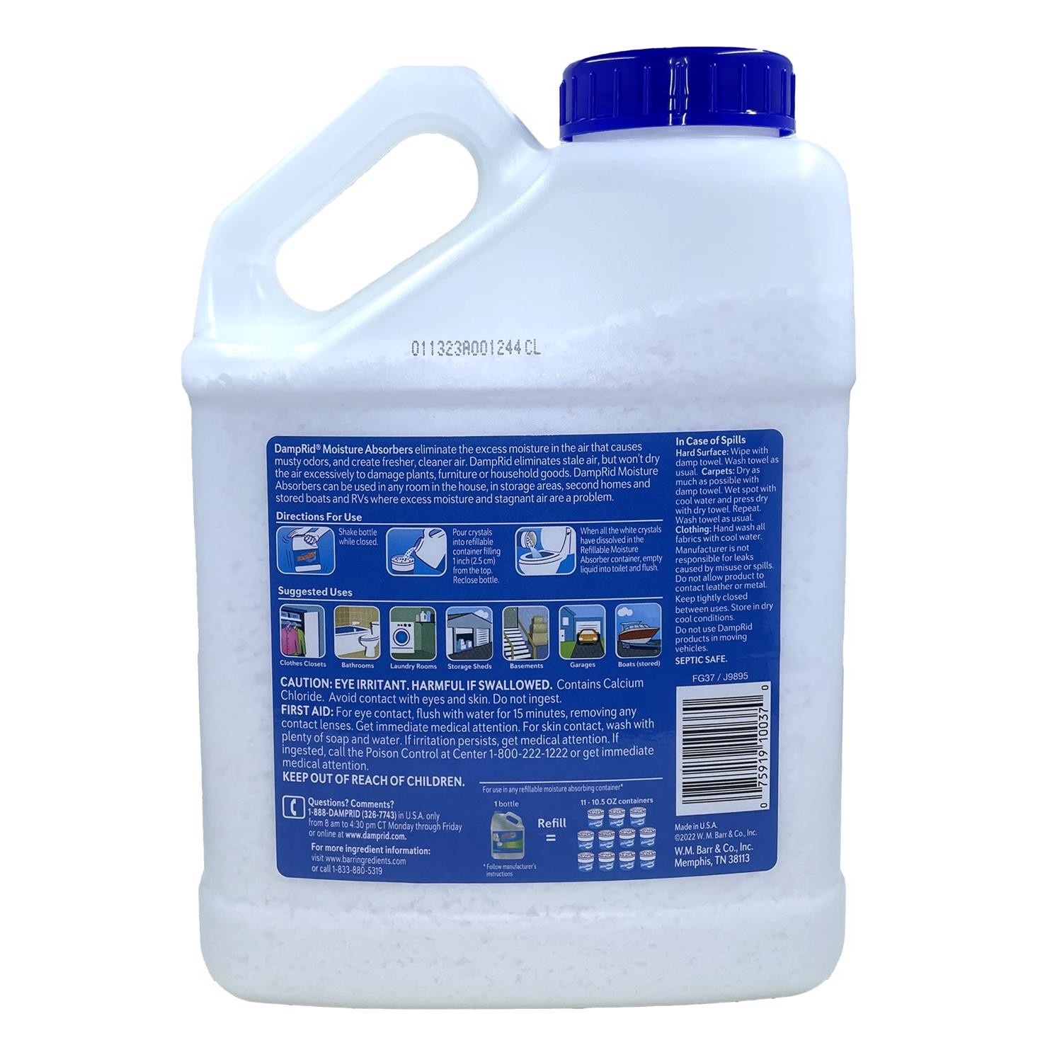 DampRid FG37 Mega Moisture Absorber Refill for Large Damp Areas 7.5 lbs.