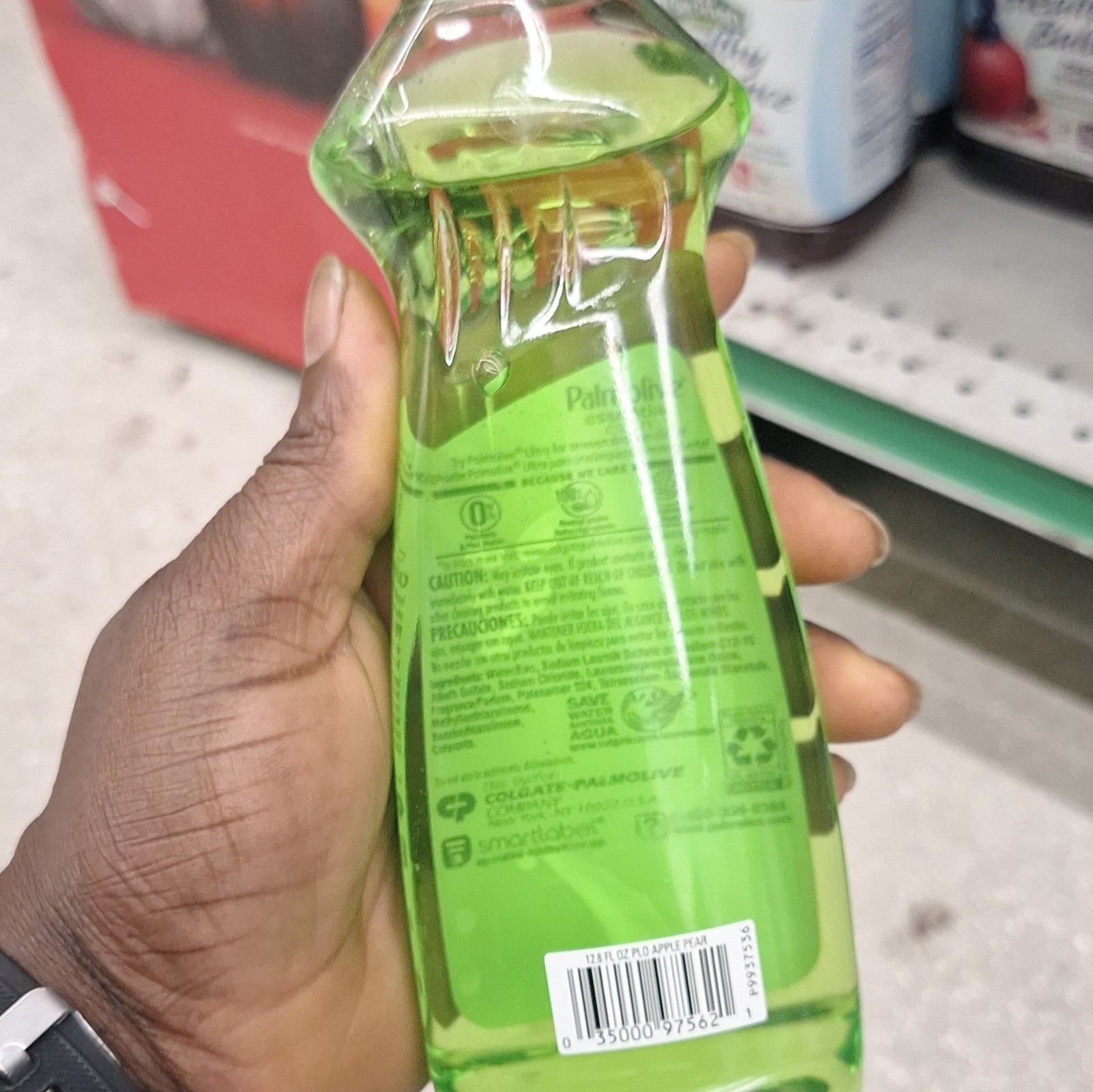 Palmolive Apple Pear Dish Liquid Tough on Grease Soft on Hands 12.6 fl oz