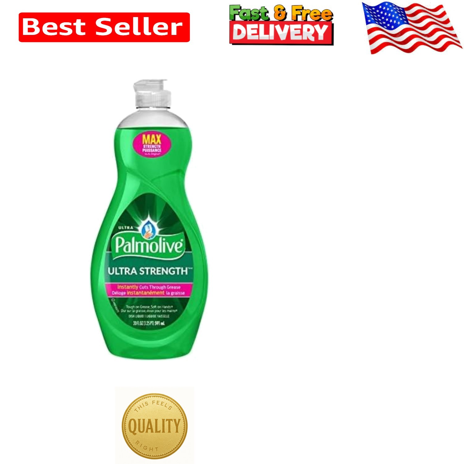 Ultra Strength Dishwashing Liquid – Eco-Friendly Concentrate, 20 Fl Oz, 3 Pack