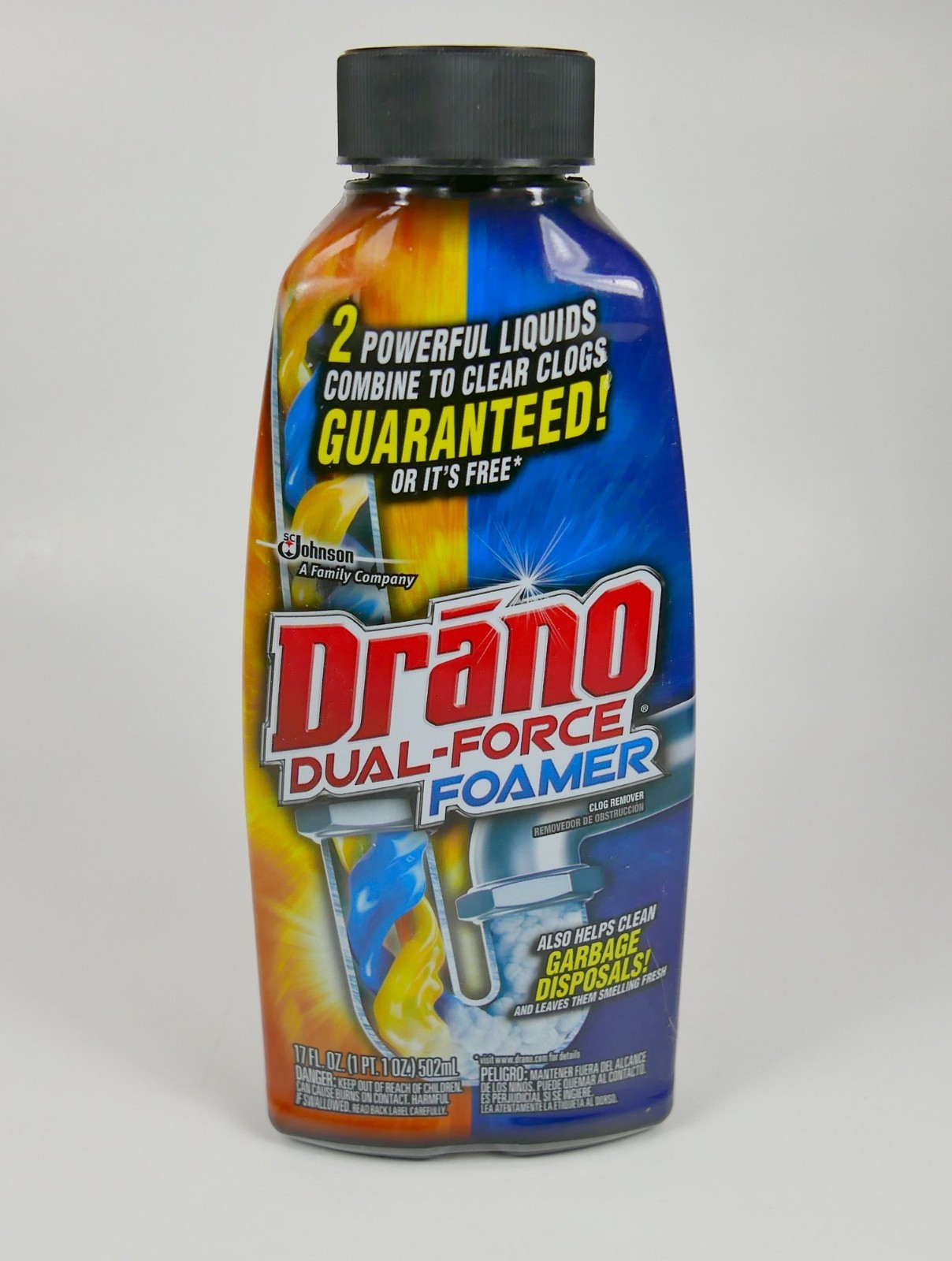 Commercial Line Drano Dual-Force Foamer Clog Remover 17 fl.oz. Bottle