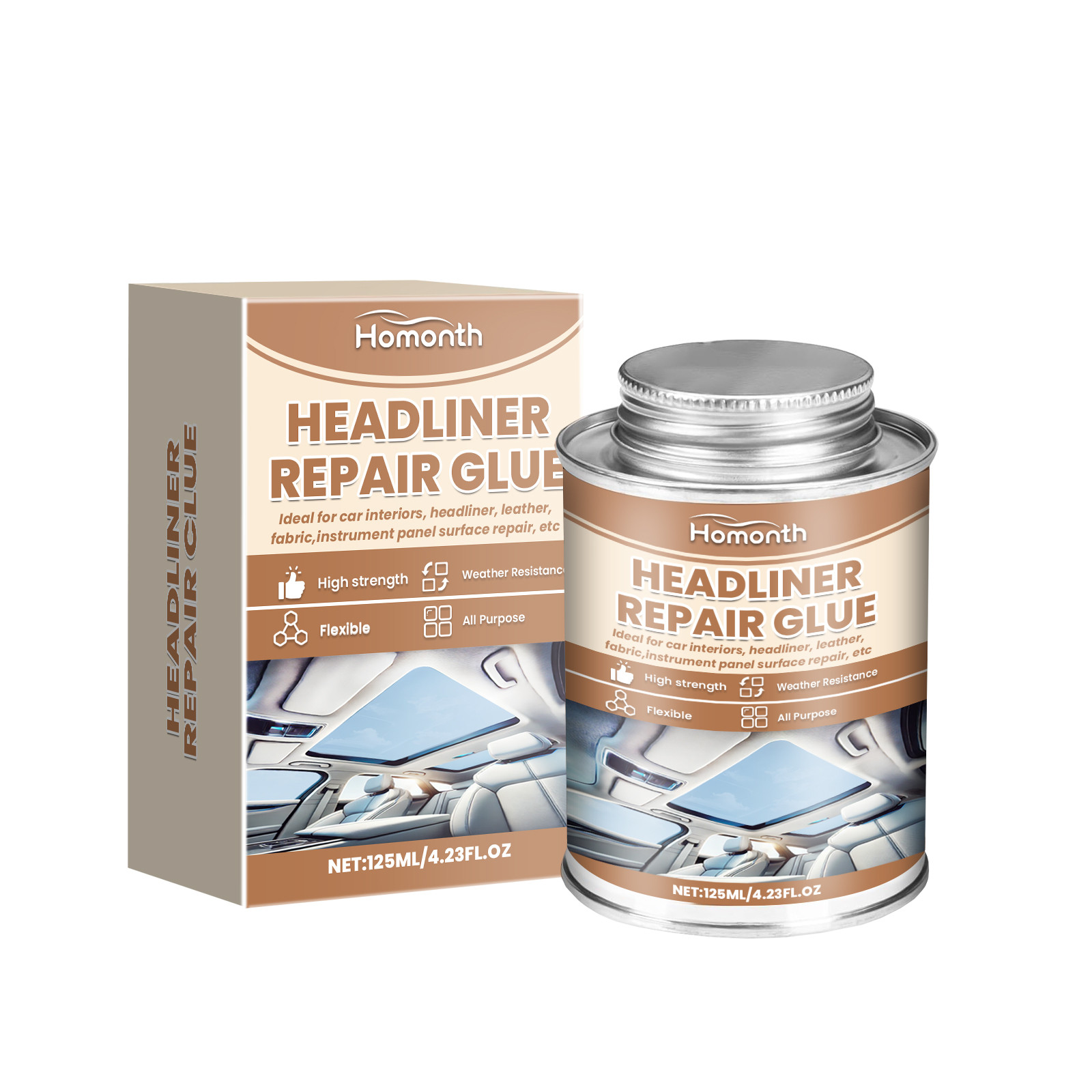 Headliner Adhesive – High Temperature Flexible Fabric Glue for Car Roof Repair